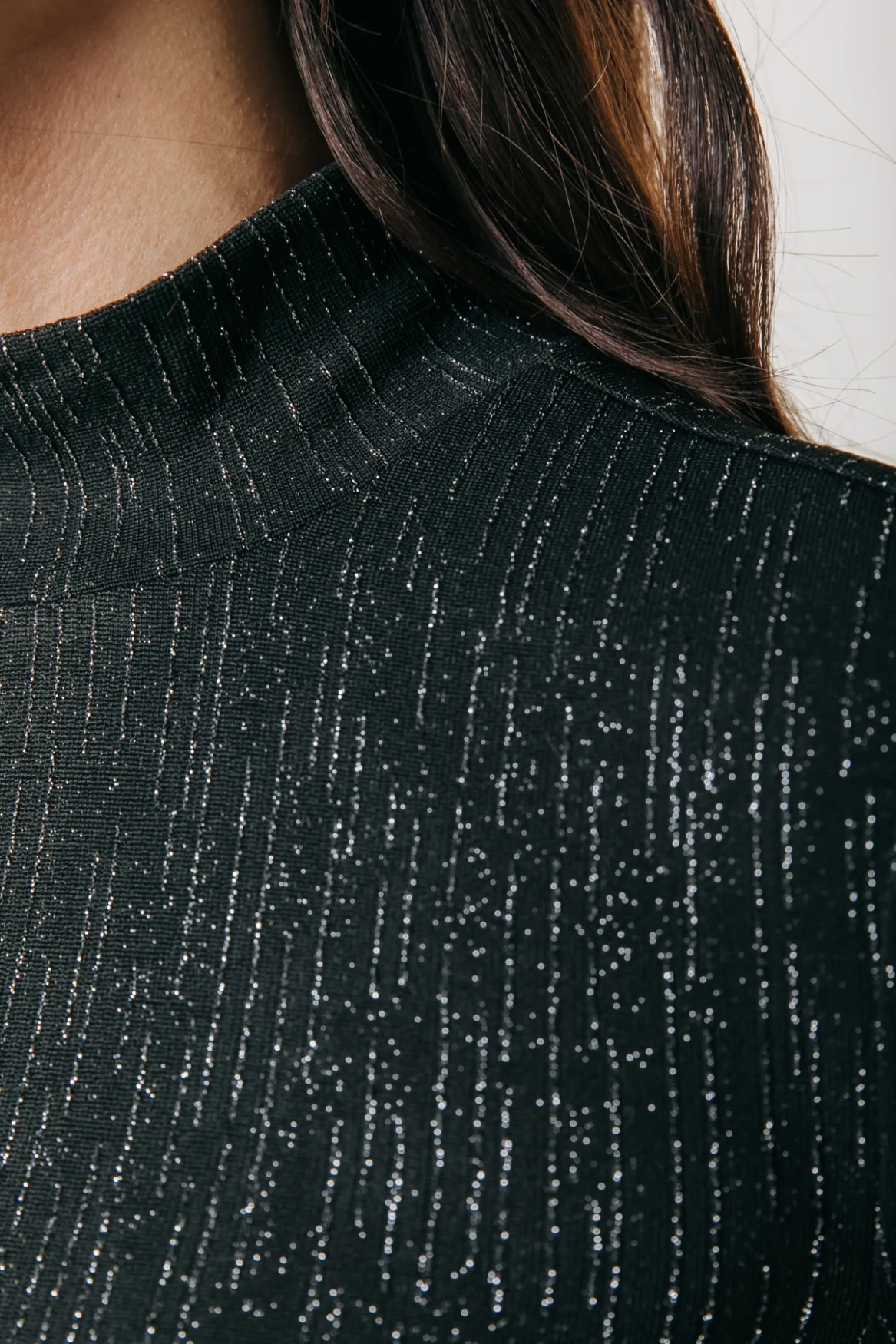 Jewel Lurex Structure Top | Black - Image 3