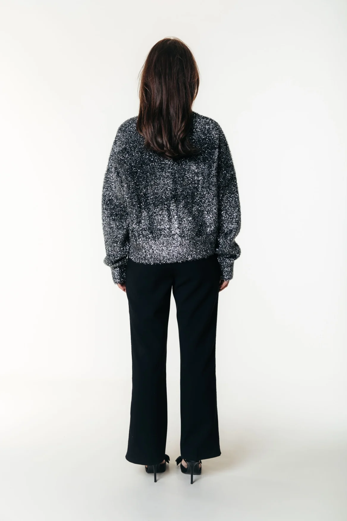 Jiby Pintuck Glitter Pants | Black - Image 3