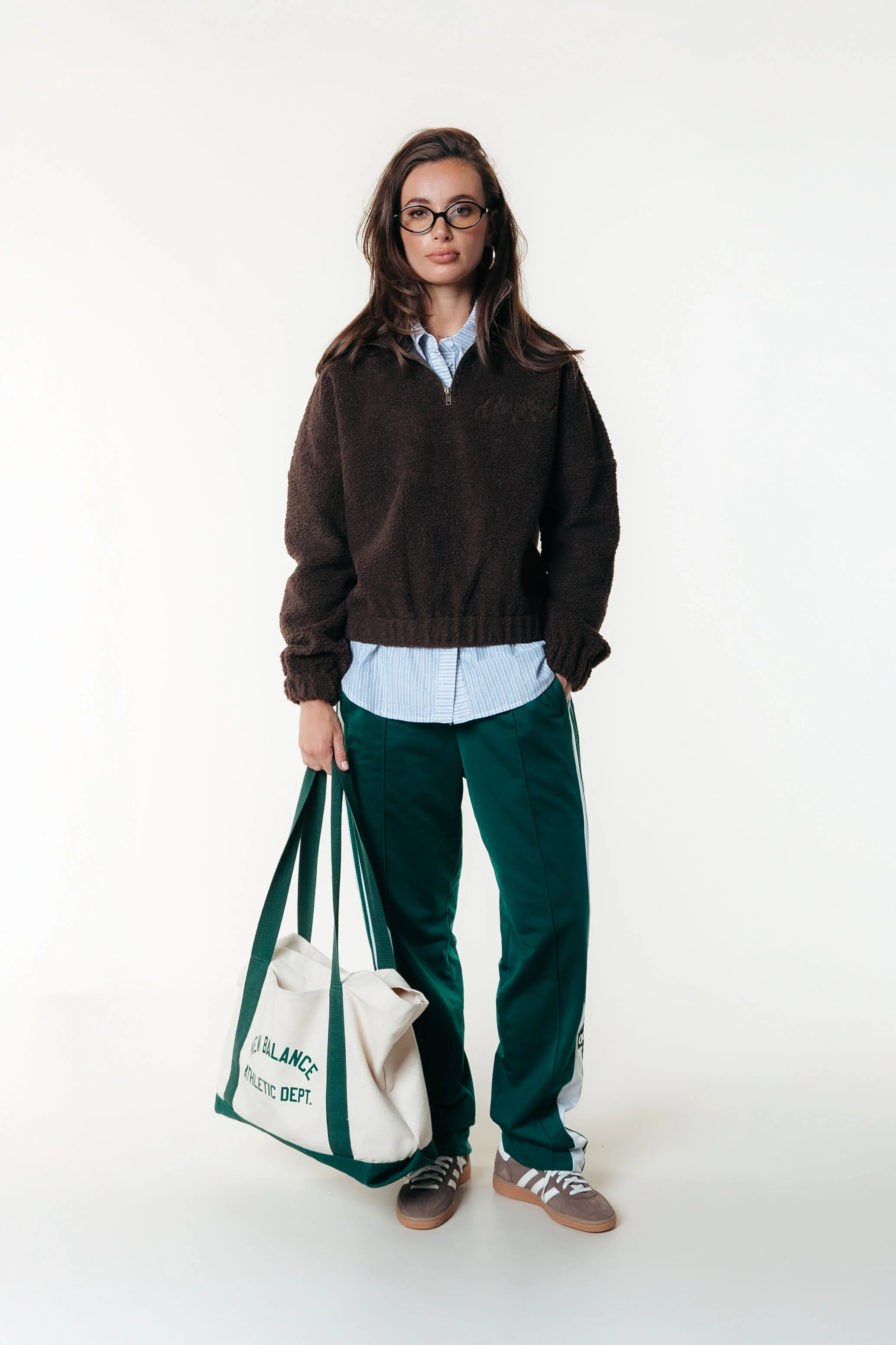 Jills Teddy Zip Sweat | Brown - Image 3