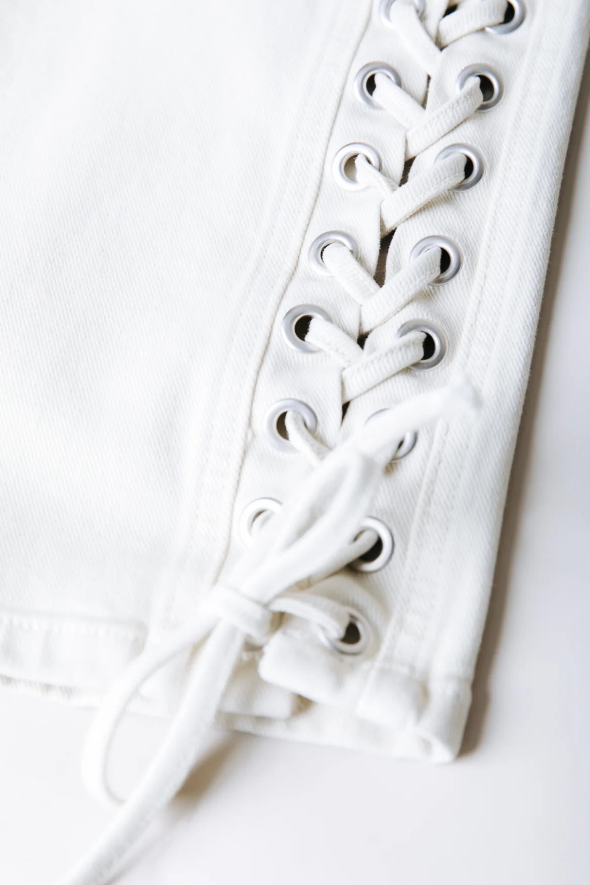 Jones Braided Straight Leg Denim | Beige - Image 6