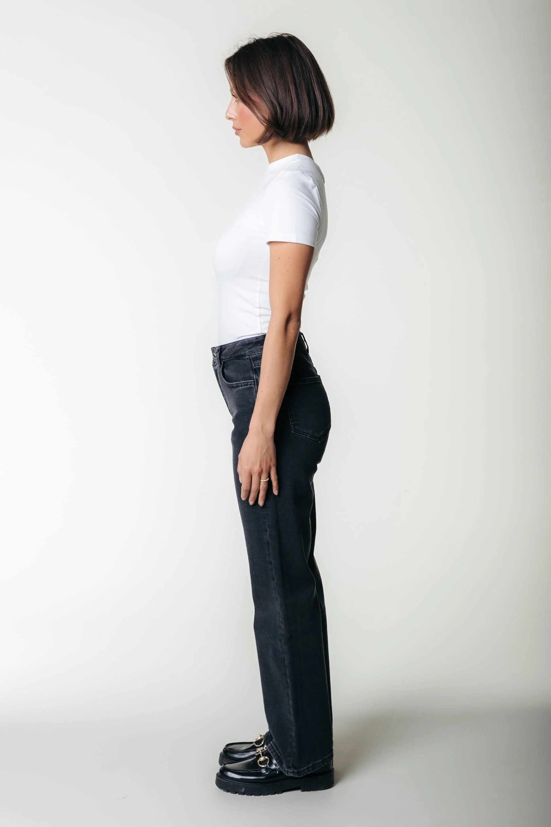 Jones Straight Leg Denim | Dark grey denim - Image 3