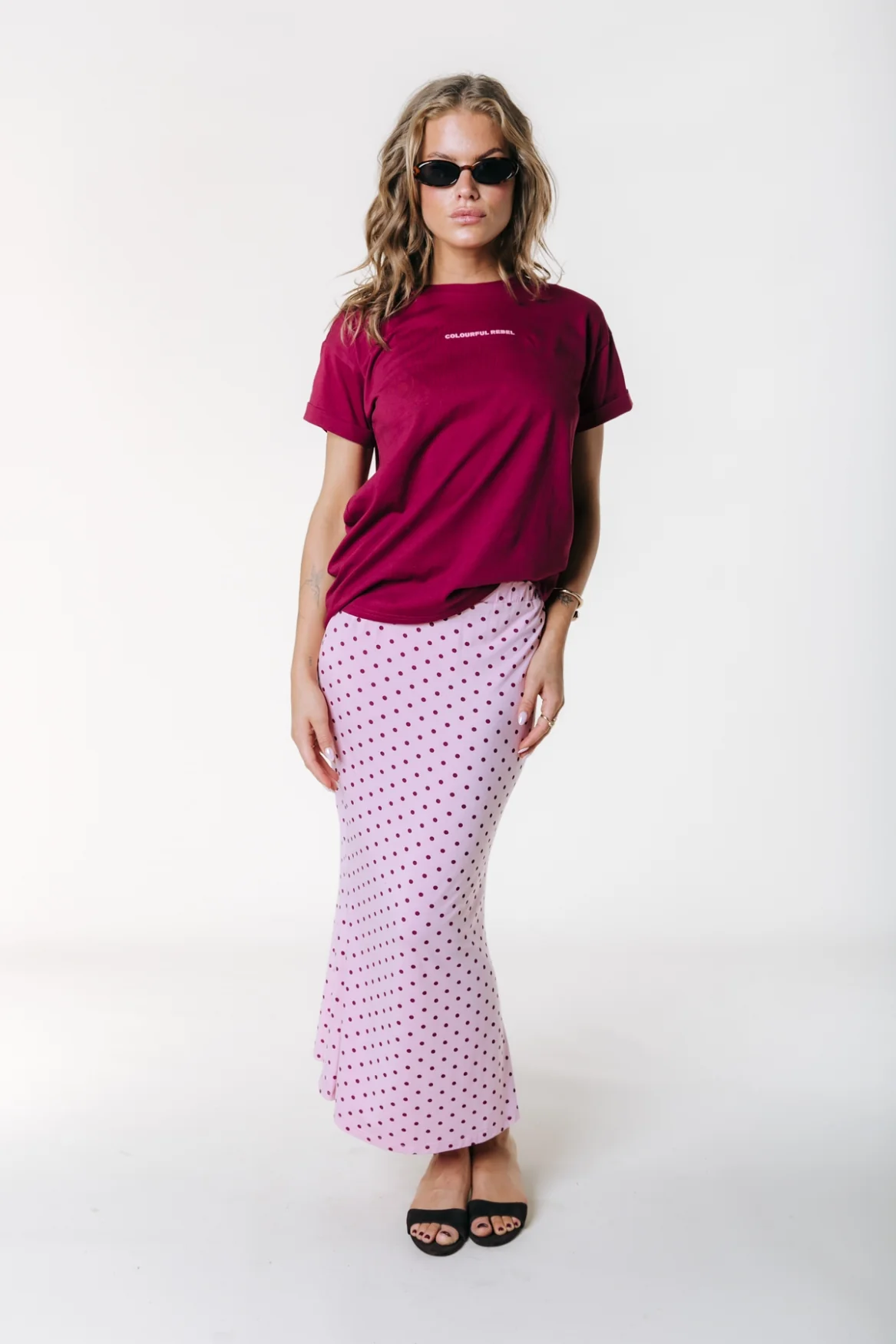Josie Dots Skirt | Light pink