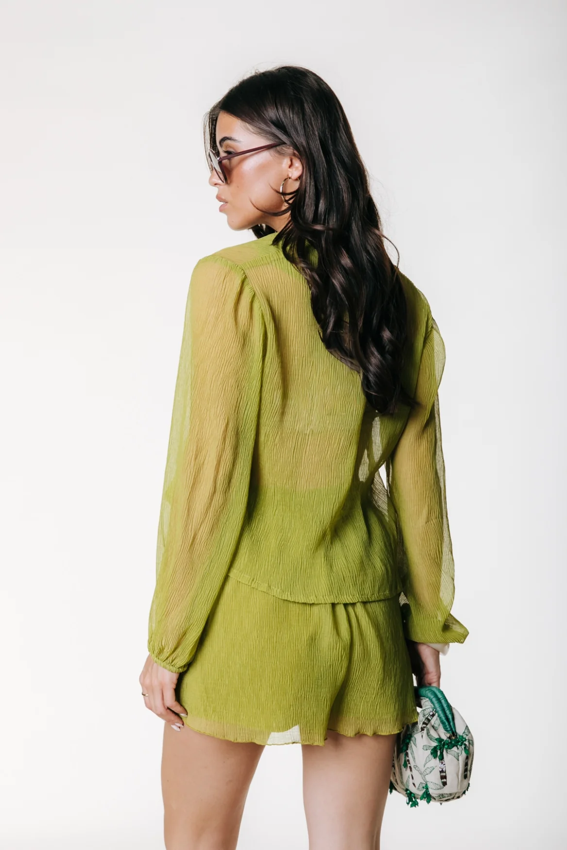 Linny Structure Short | Pickle green - Image 4