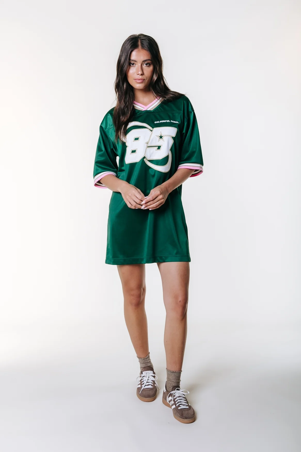 Liva Football T-shirt Dress | Green - Image 4