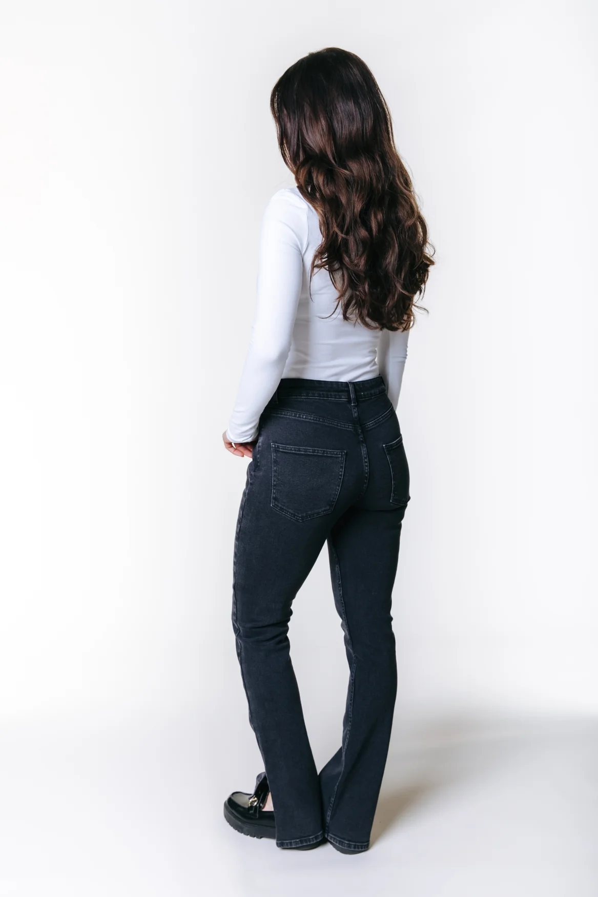 Livia High Rise Denim | Dark grey denim - Image 4