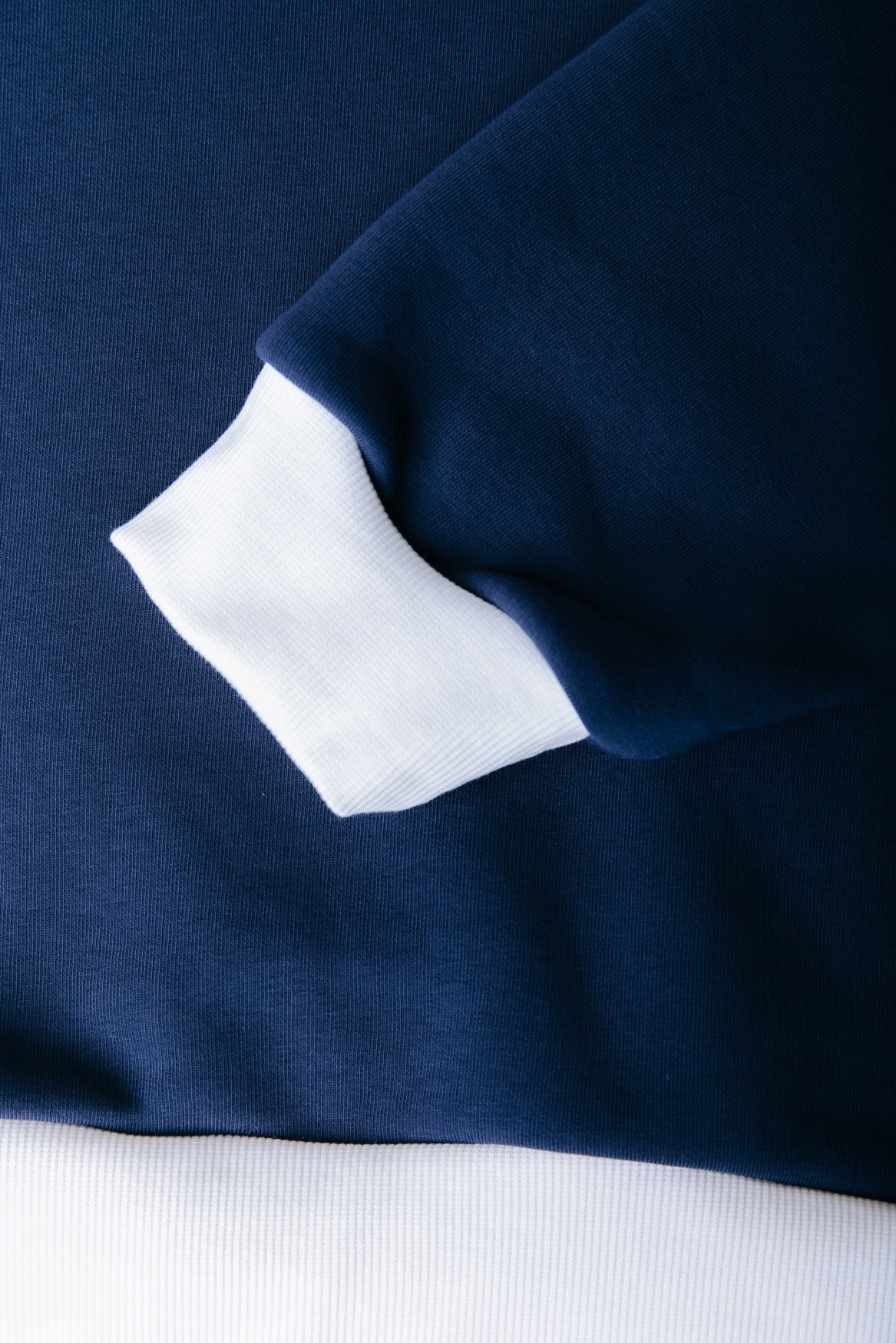 Logo Contrast Rib Sweat | Navy - Image 5