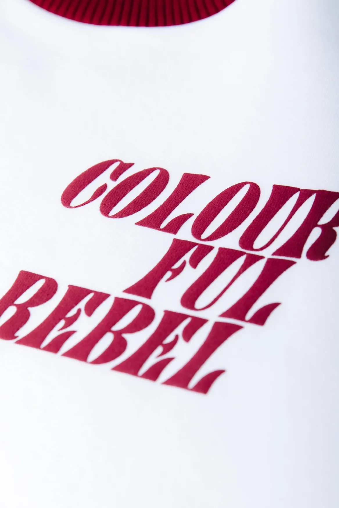 Logo Contrast Rib Sweat | Off white - Image 3