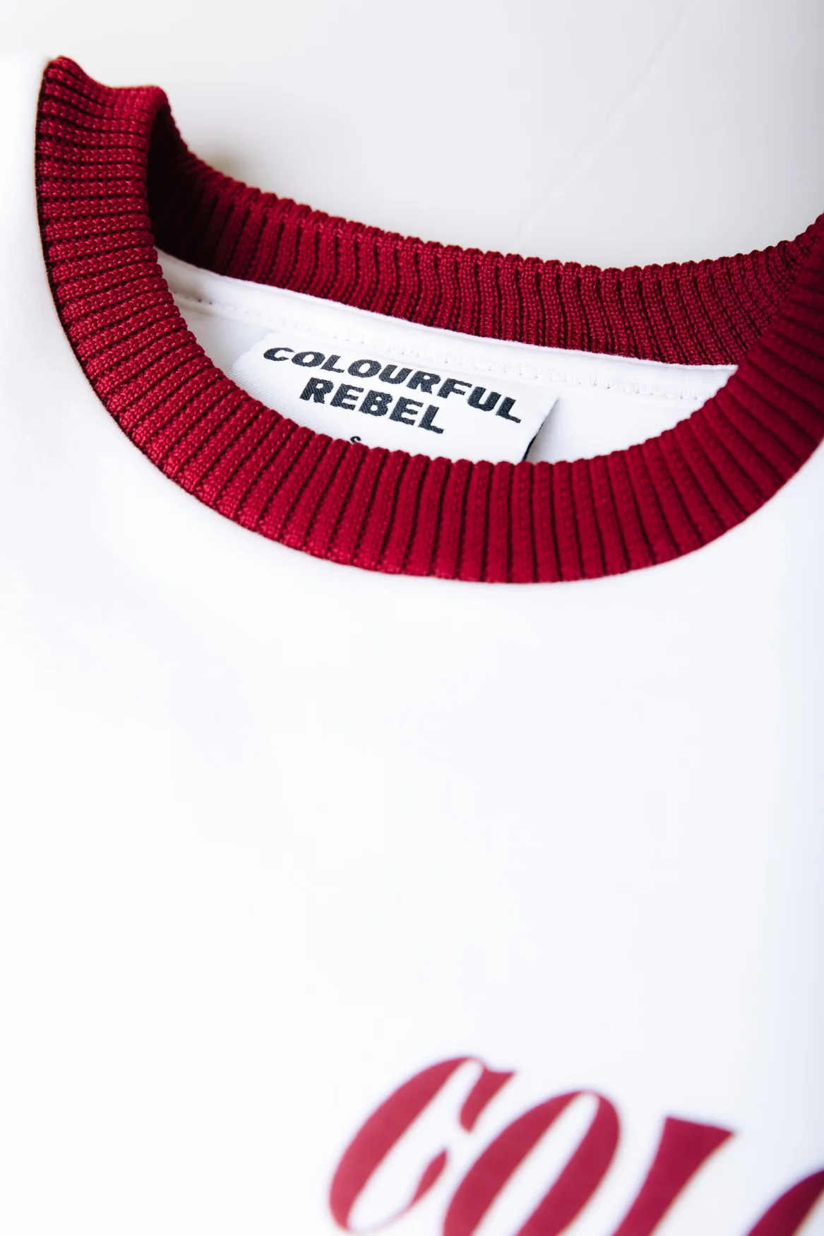 Logo Contrast Rib Sweat | Off white - Image 4