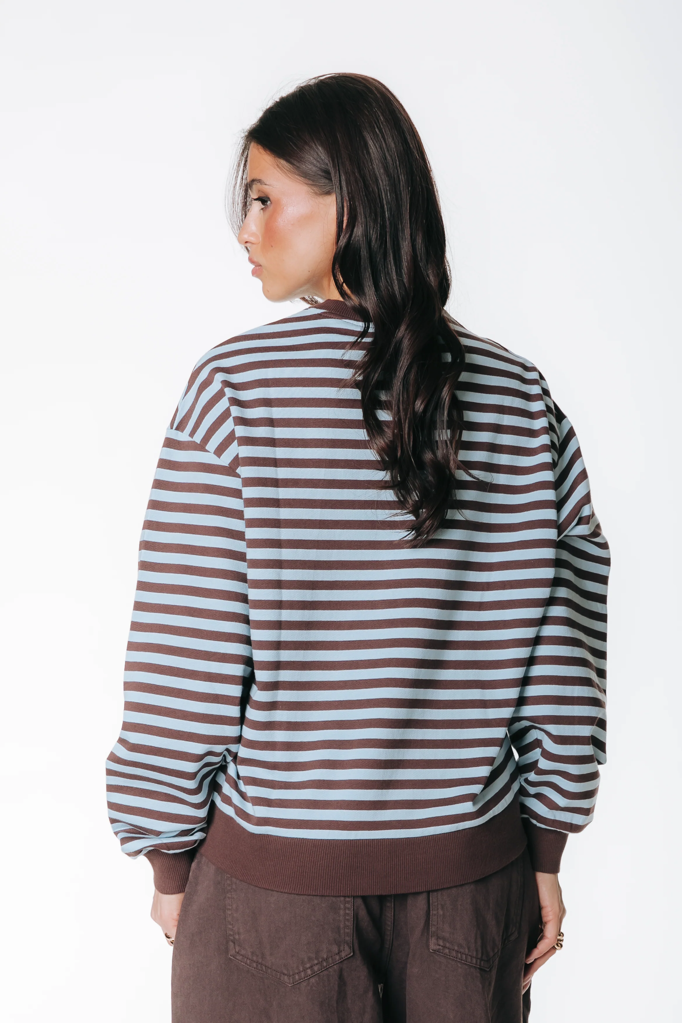 Logo Striped Sweat | Blue - Image 2