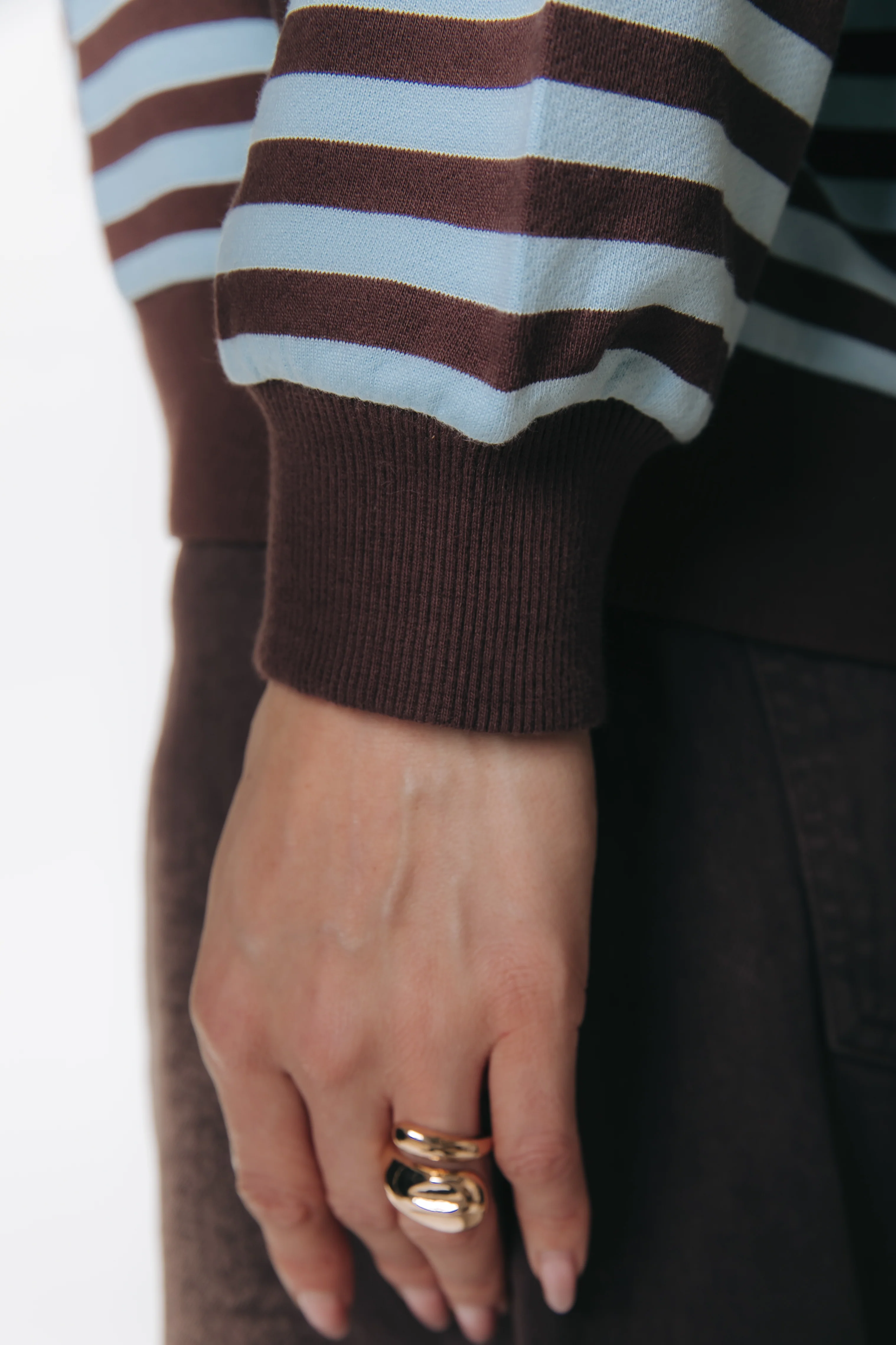Logo Striped Sweat | Blue - Image 3