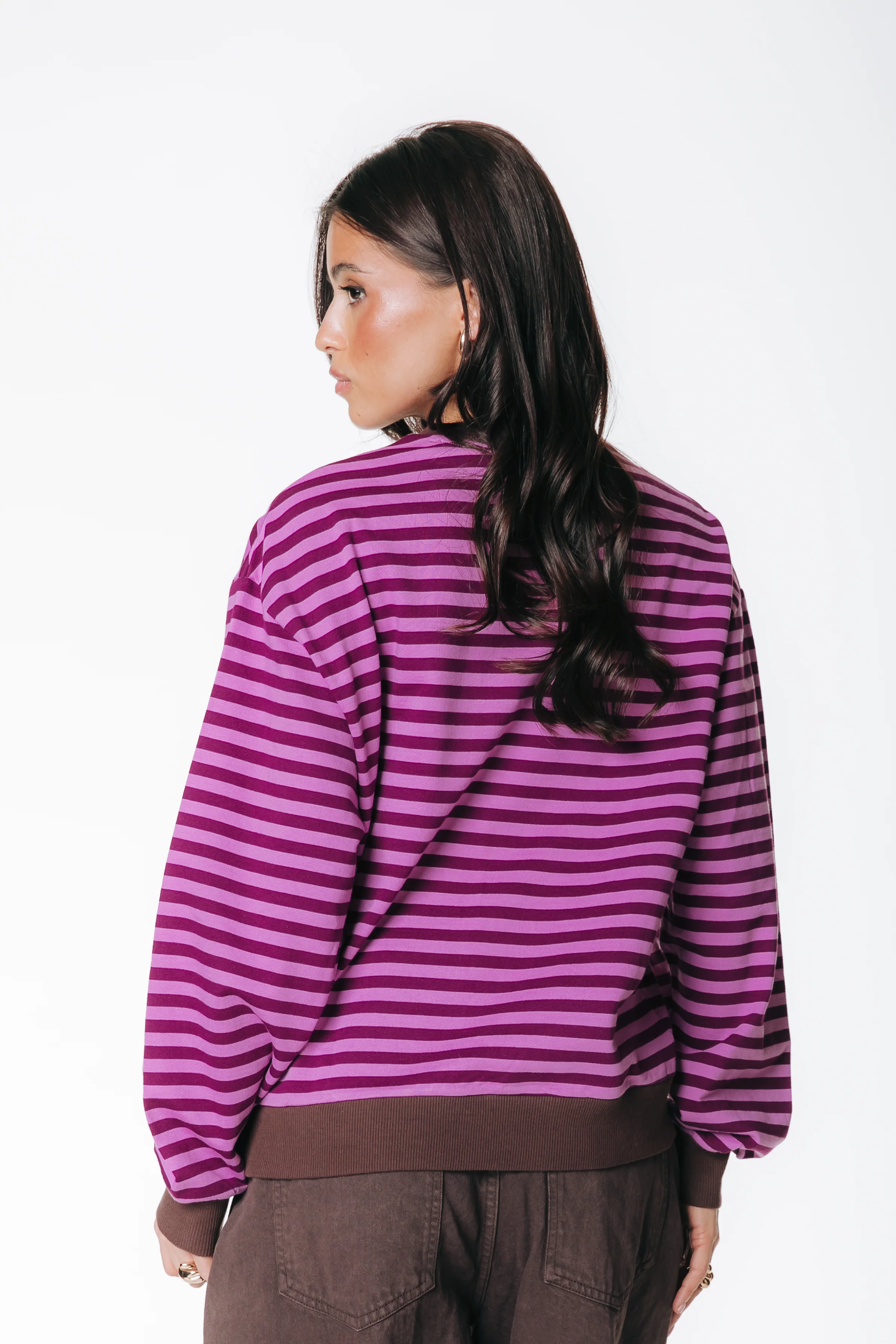 Logo Striped Sweat | Pink - Image 3