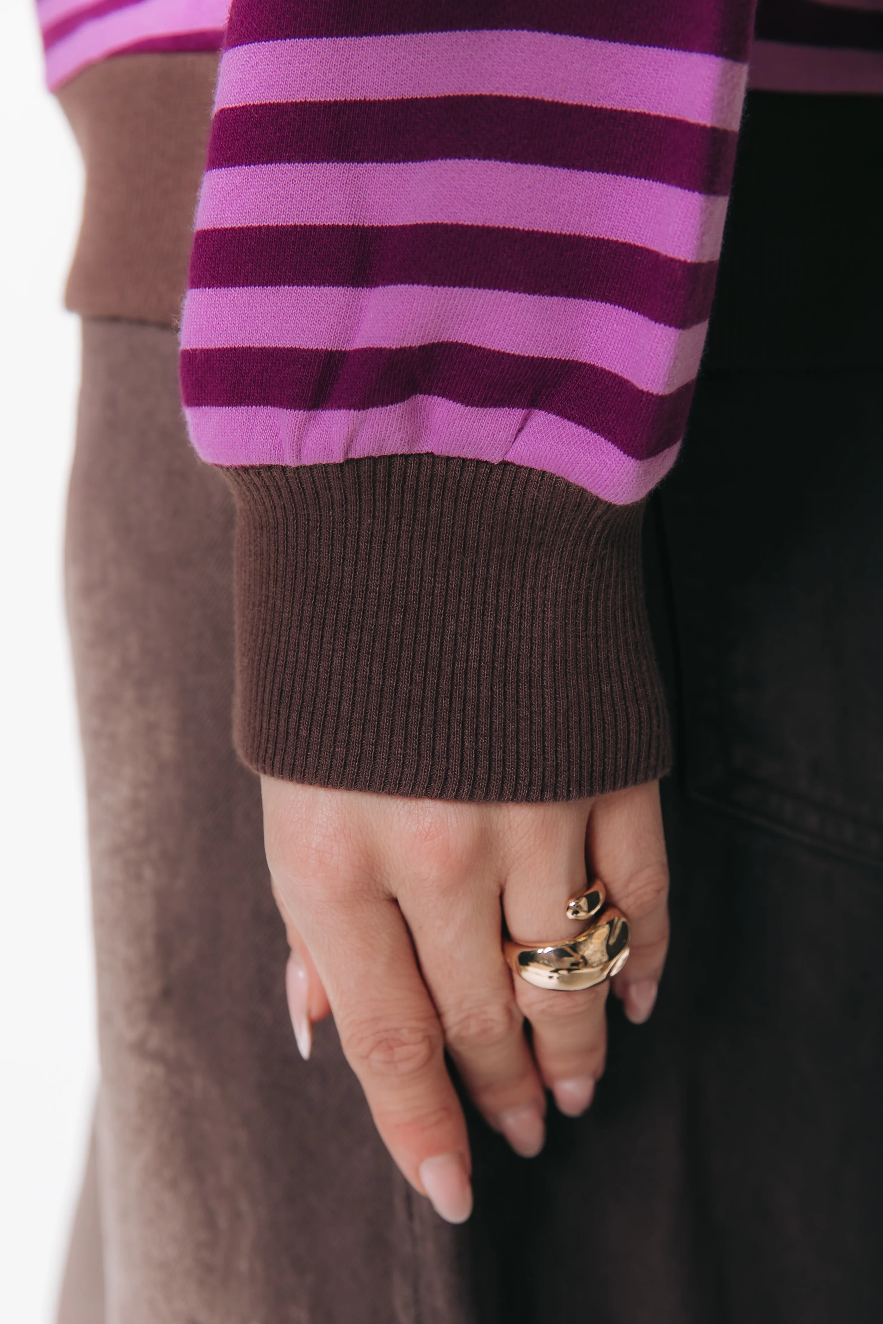 Logo Striped Sweat | Pink - Image 4