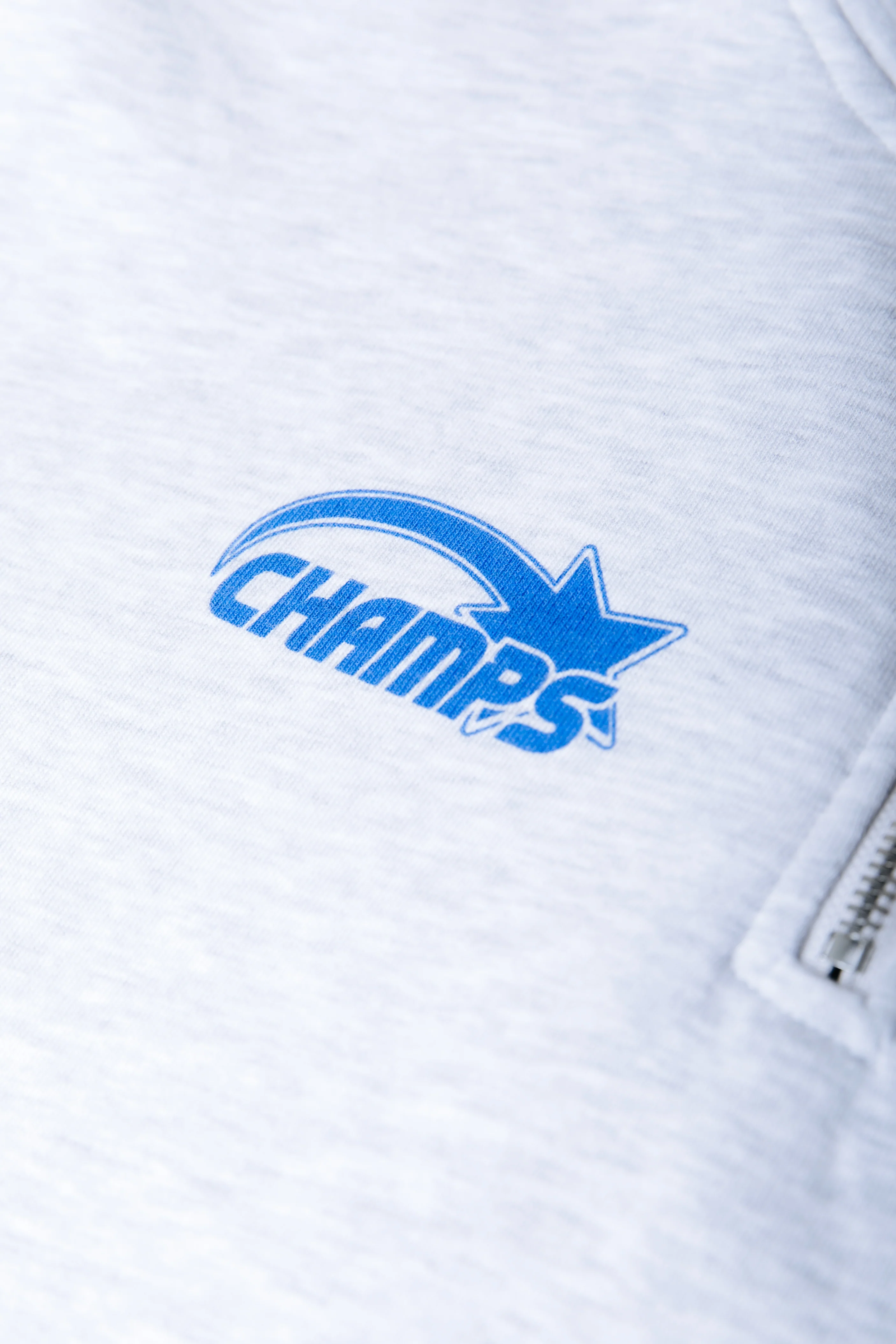 Logo Stripes Zip Sweat | Light grey melange - Image 4