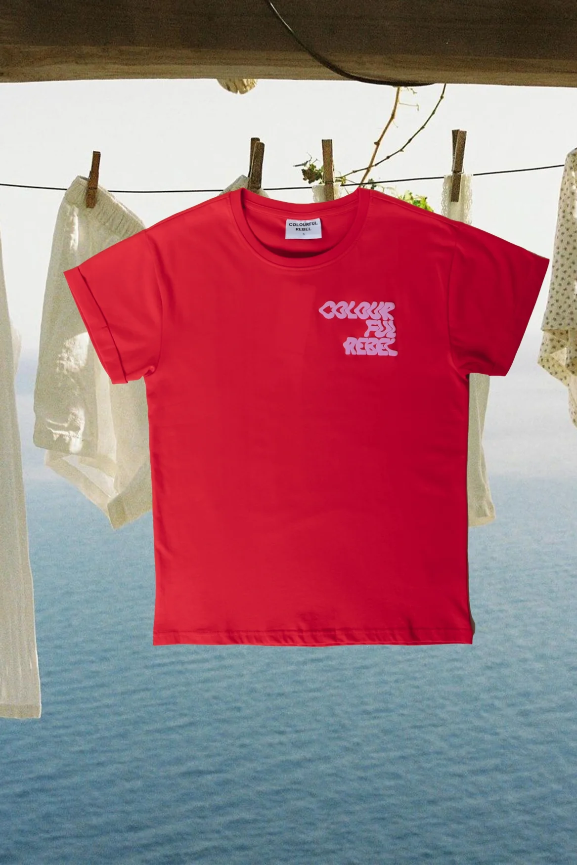 Logo Wave T-shirt | Scarlet Red