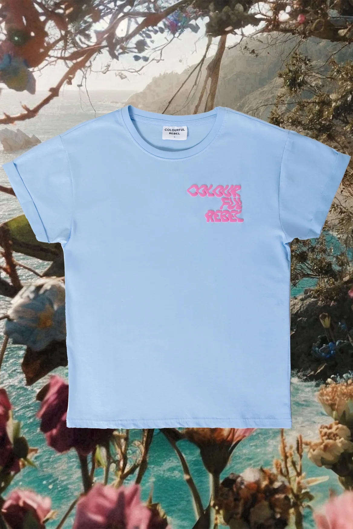 Logo Wave T-shirt | Soft blue