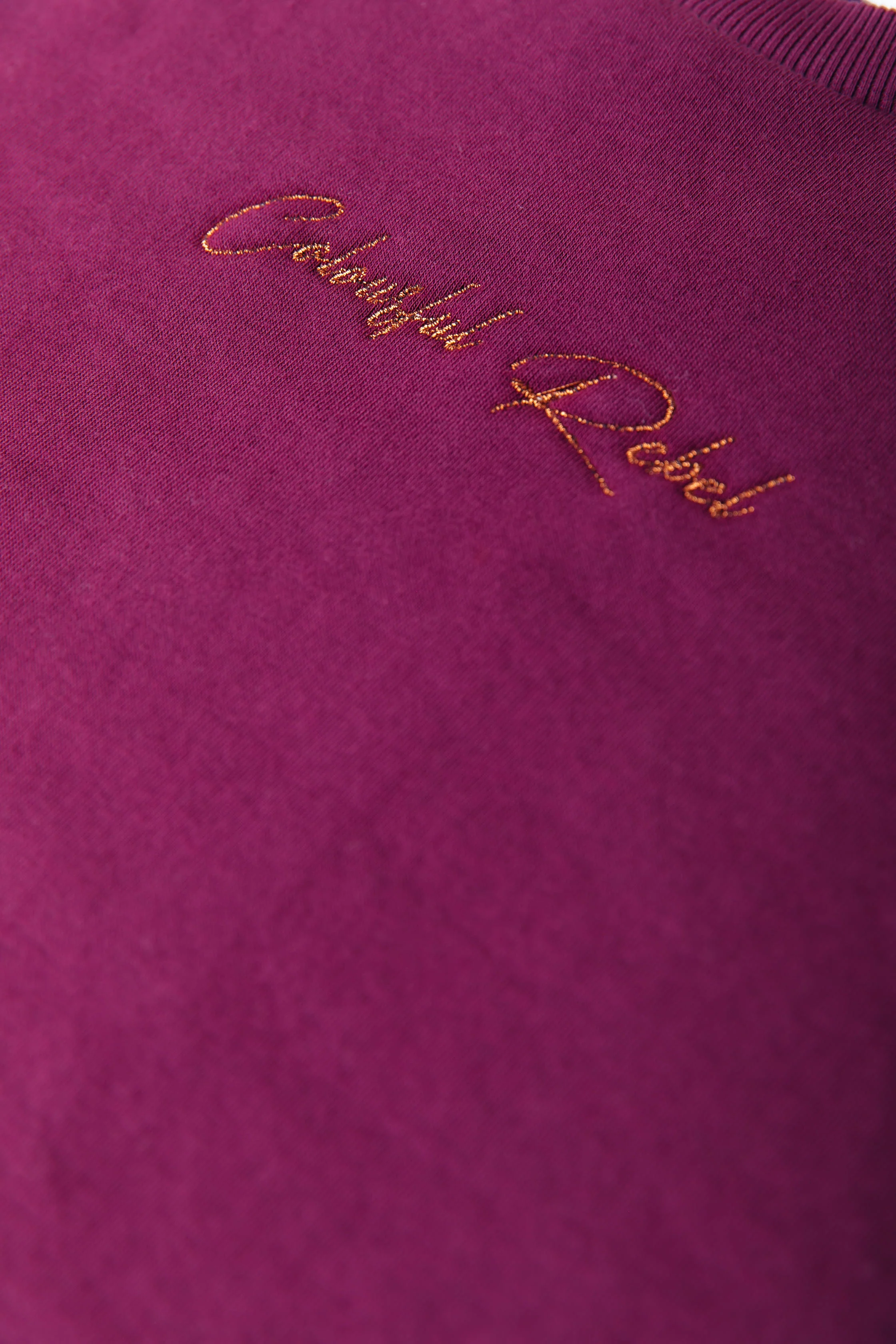Lurex Logo Sweat | Merlot Red - Image 3