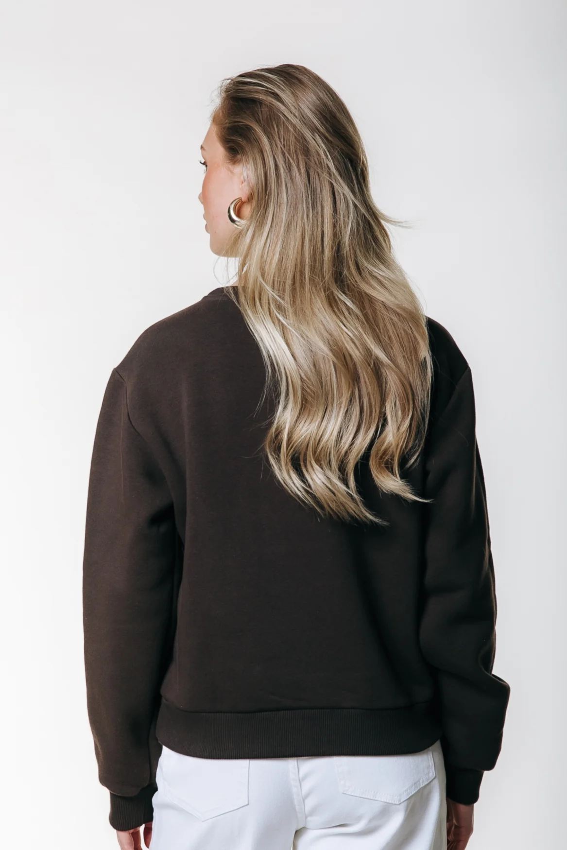Lurex Logo Sweat | Brown - Image 3