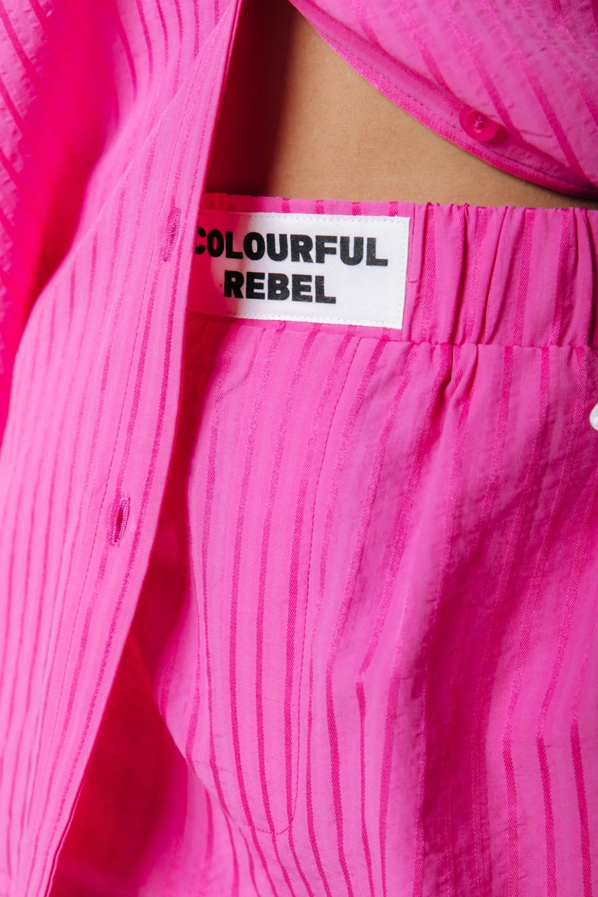 Lyn Stripe Short | Bright pink - Image 5