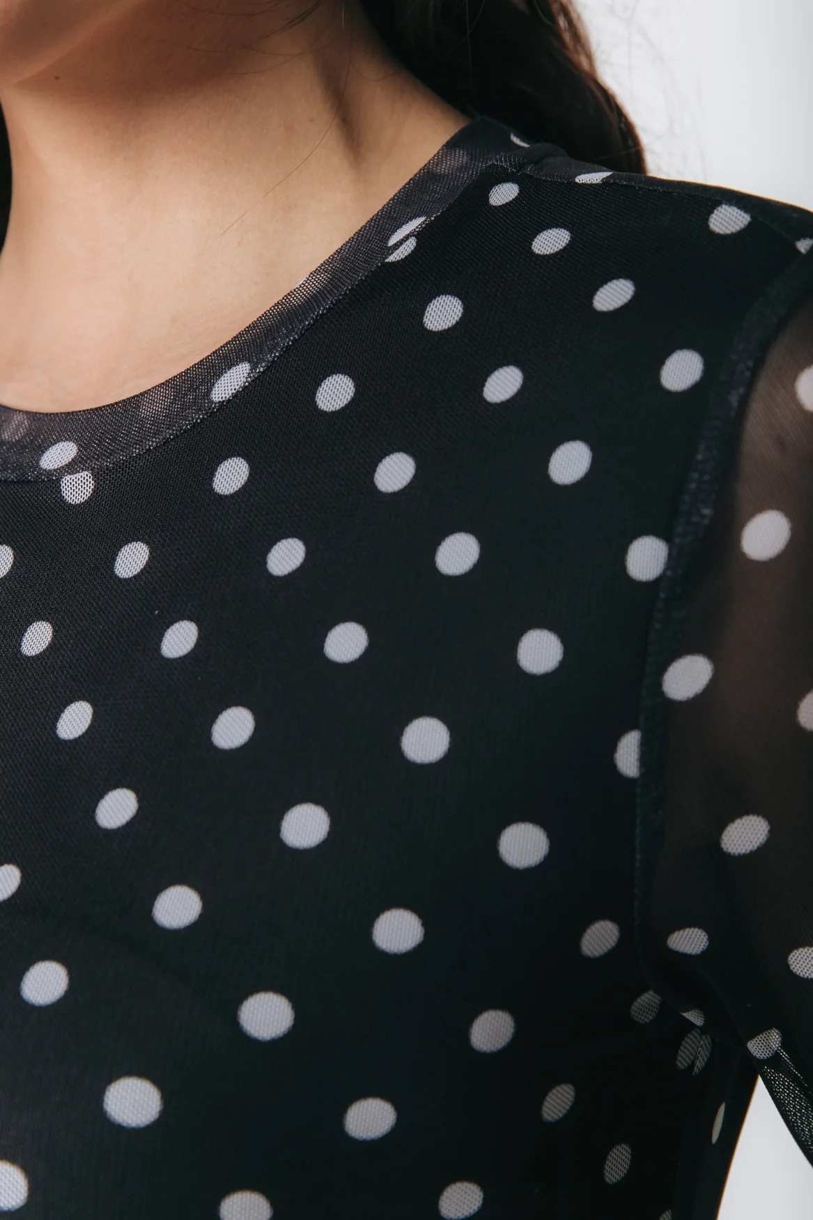 Maude Dots Mesh Maxi Dress | Black - Image 4