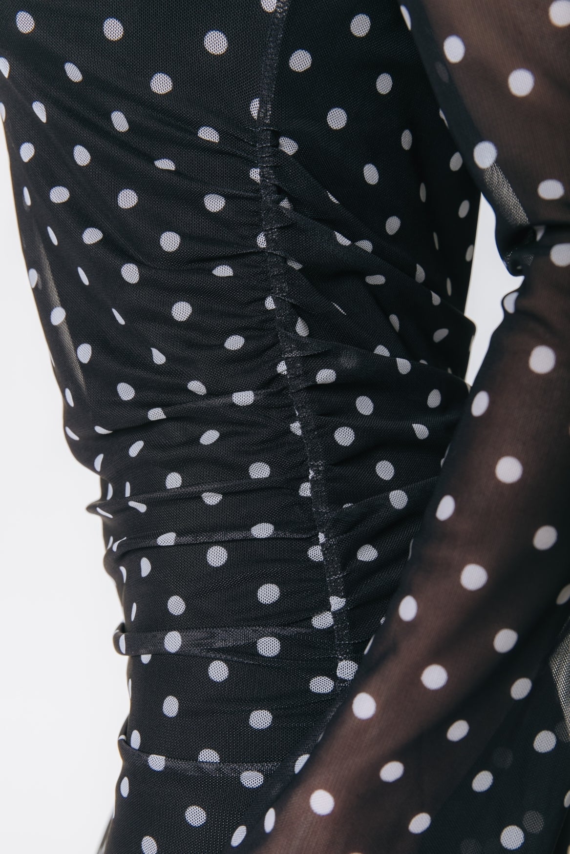 Maude Dots Mesh Maxi Dress | Black - Image 5