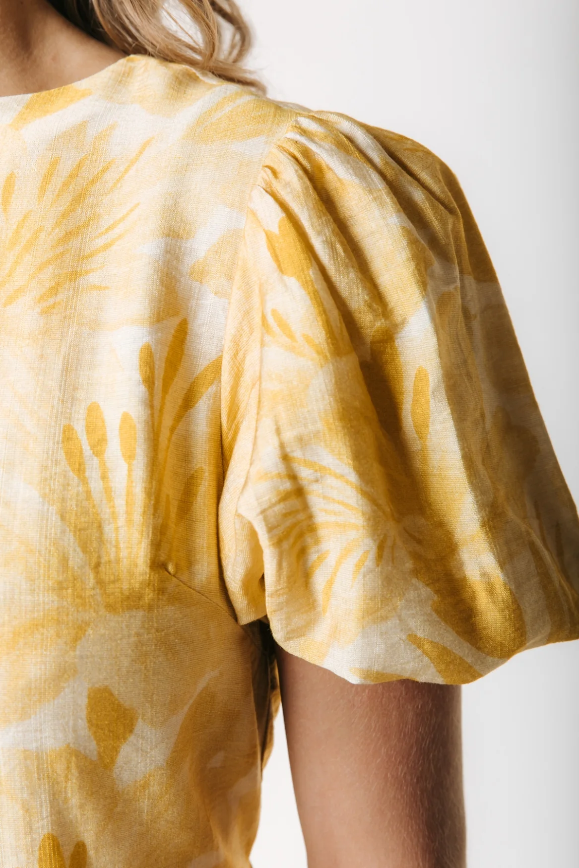 Mia Flower Dress | Warm yellow - Image 6