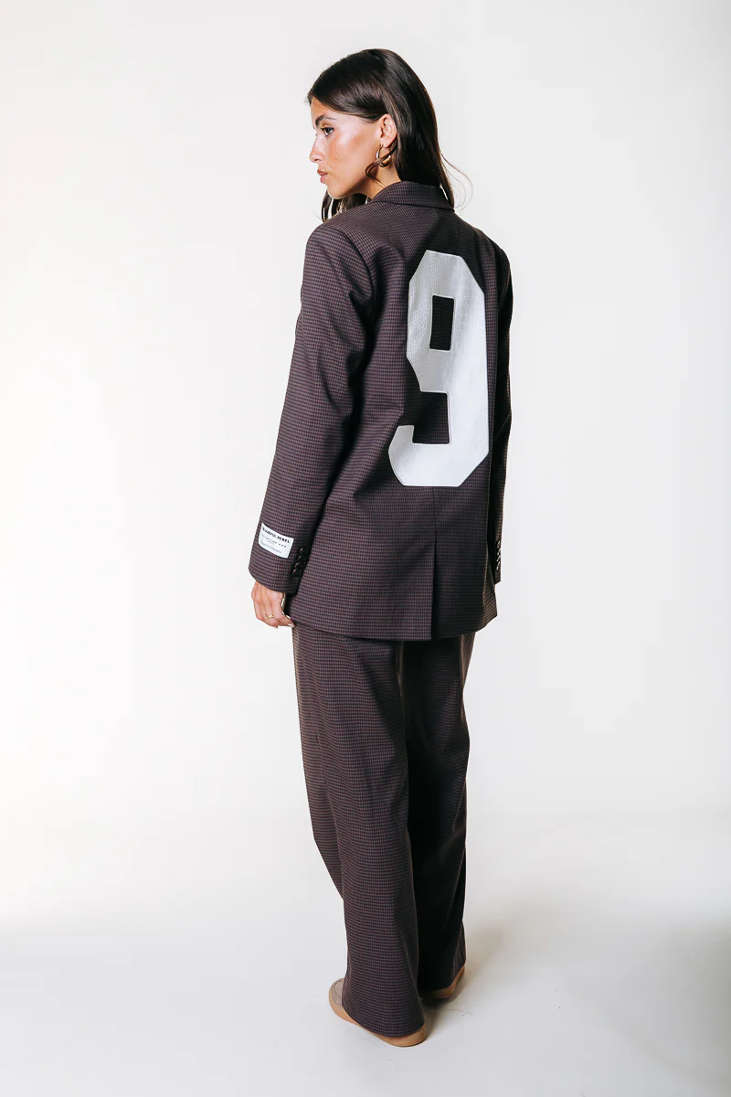 Mimmi Dogtooth Blazer | Brown - Image 5