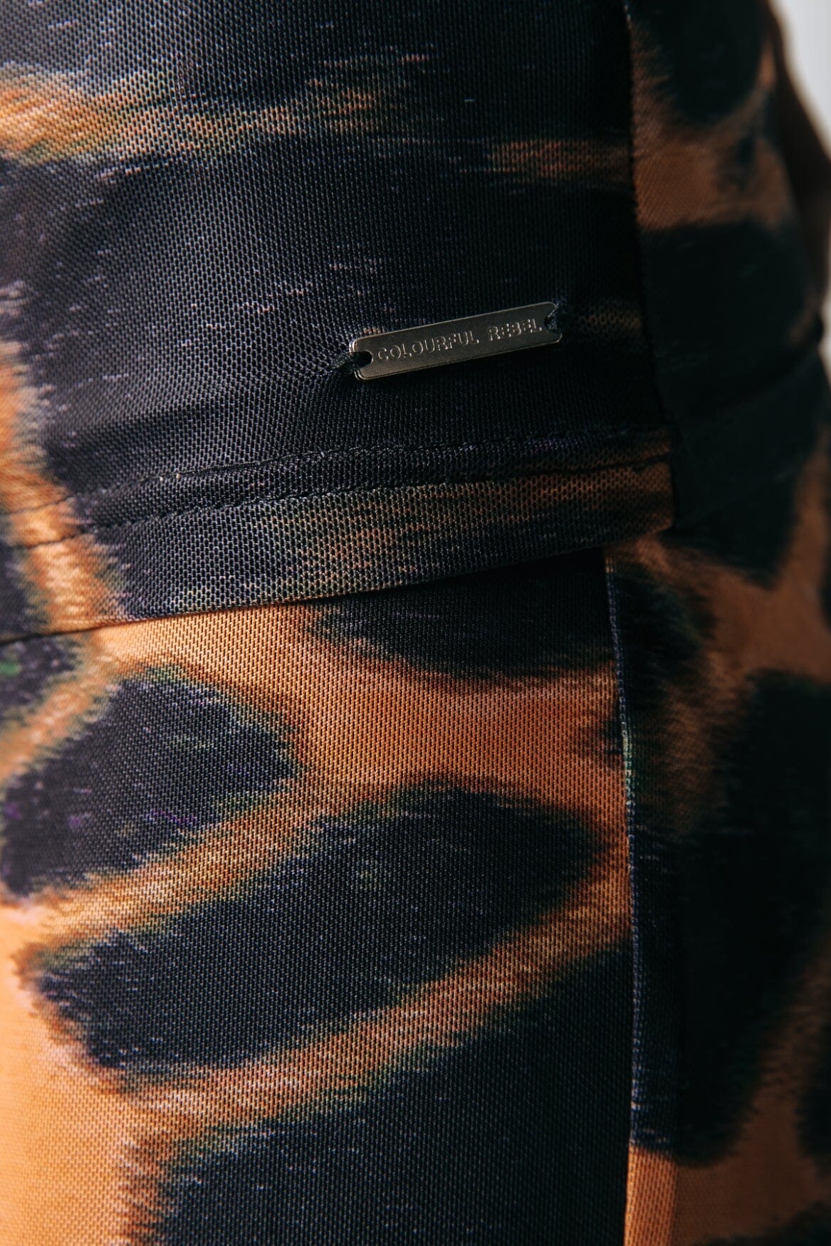 Neyo Animal Mesh Turtleneck Top | Mandarin Orange - Image 4