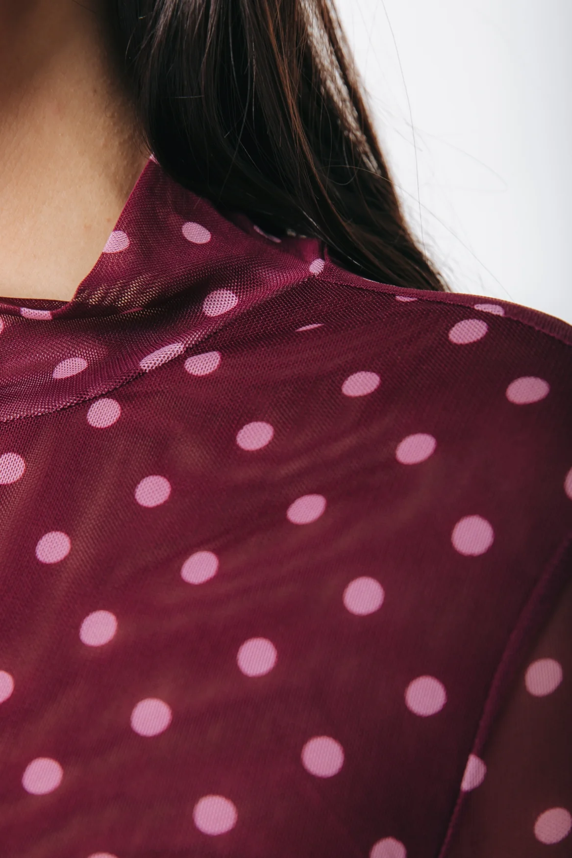 Neyo Dots Mesh Top | Red - Image 4
