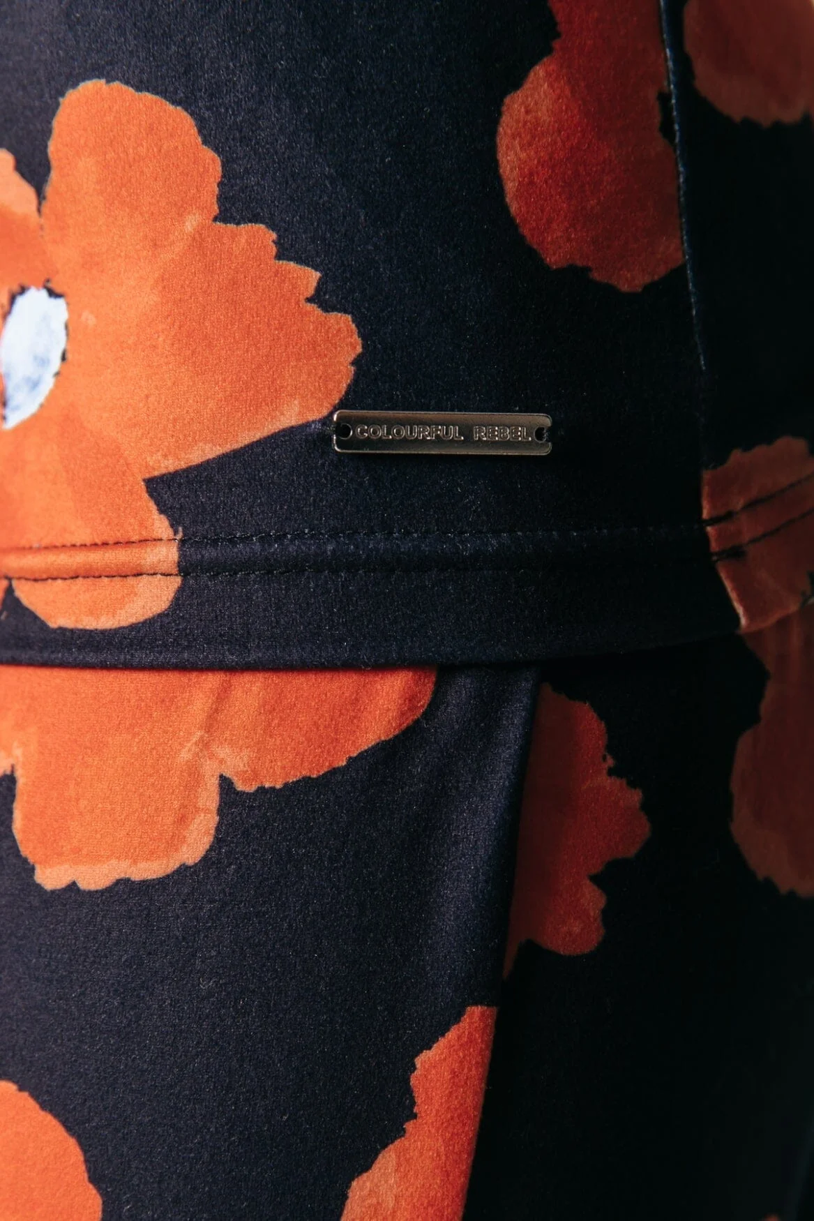 Neyo Flower Peached Turtleneck Top | Mandarin Orange - Image 4