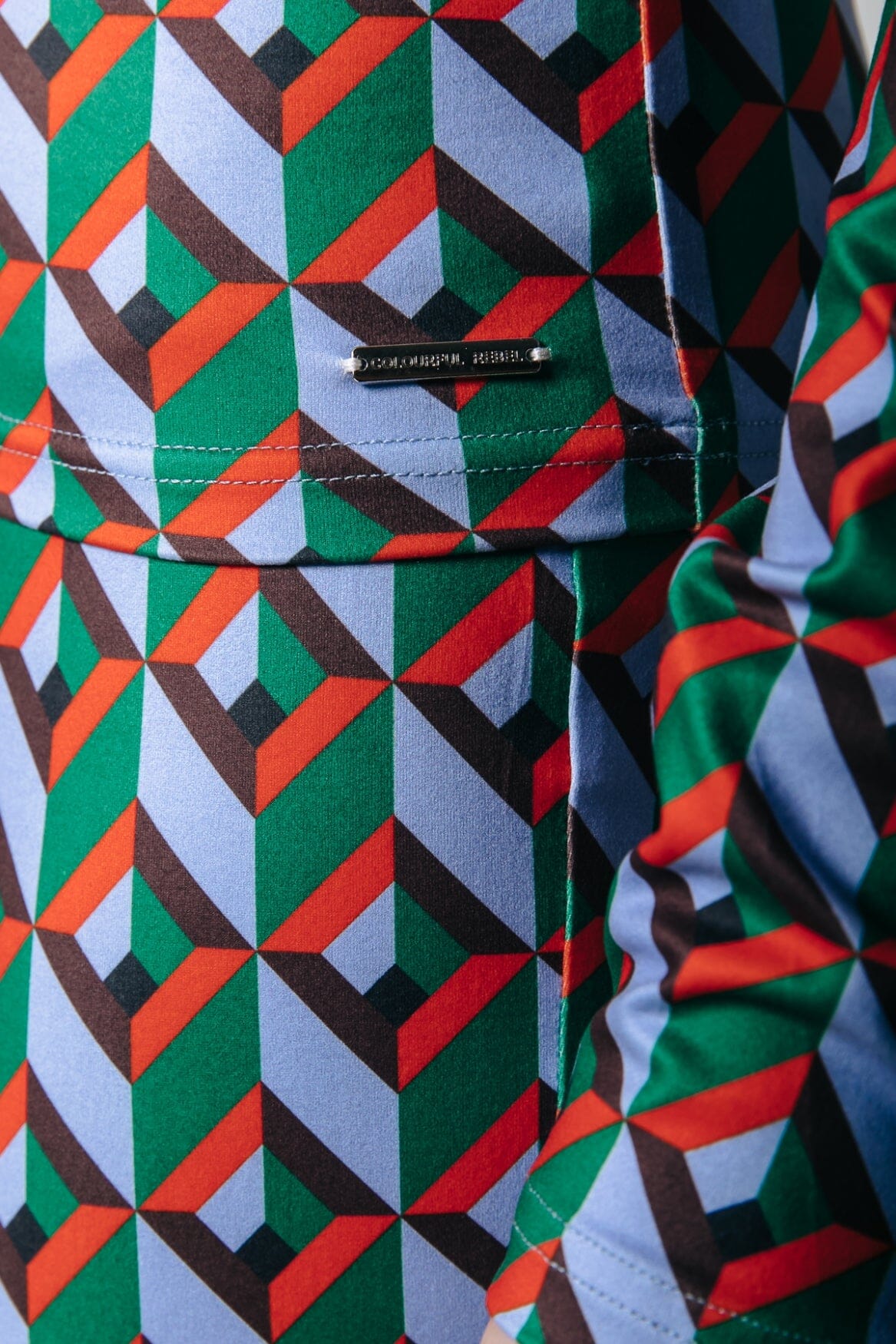 Neyo Graphic Peached Turtleneck Top | Multicolor - Image 4