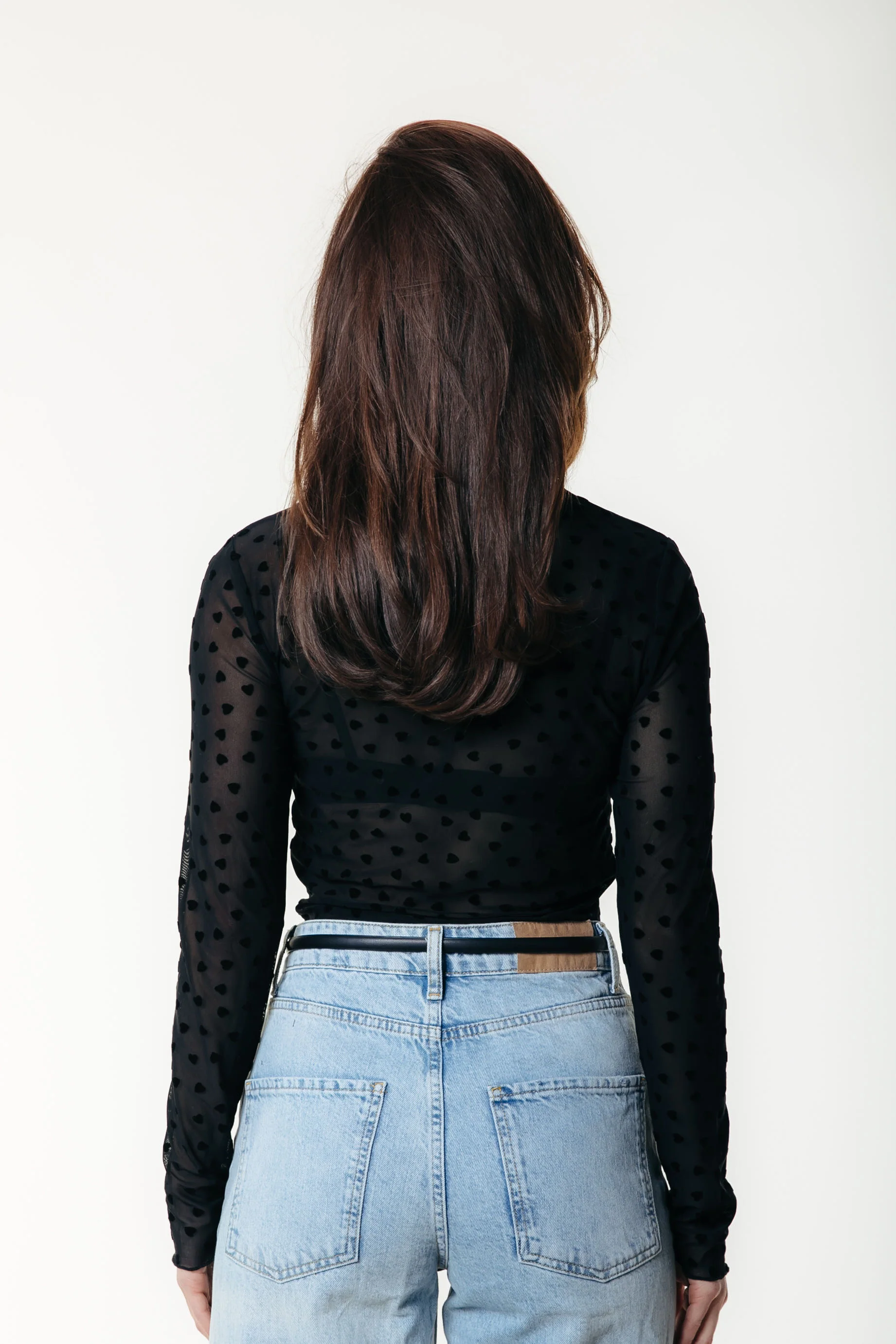 Neyo Hearts Mesh Top | Black - Image 2