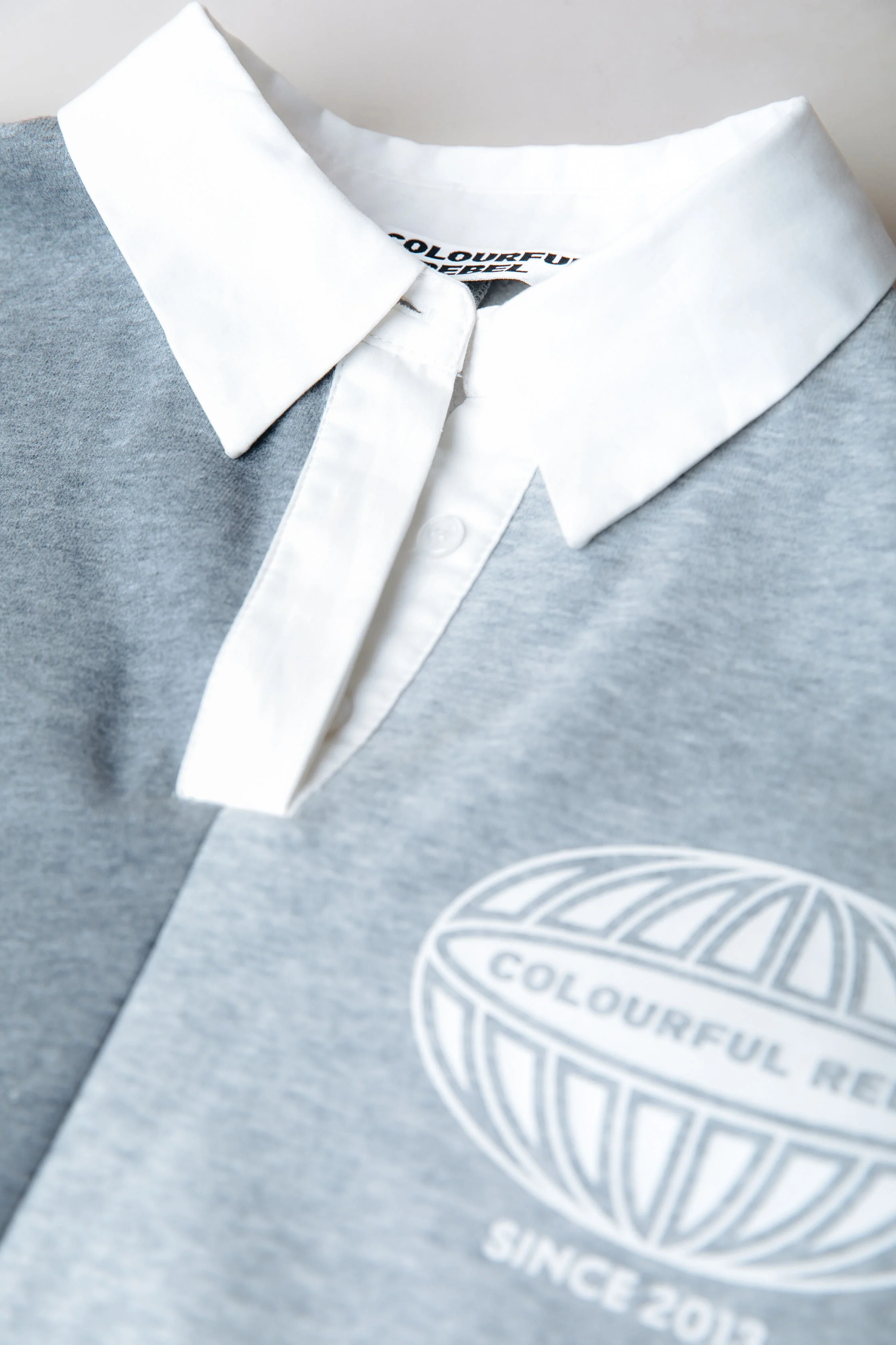 Ninny Polo Sweat Dress | Light grey melange - Image 6