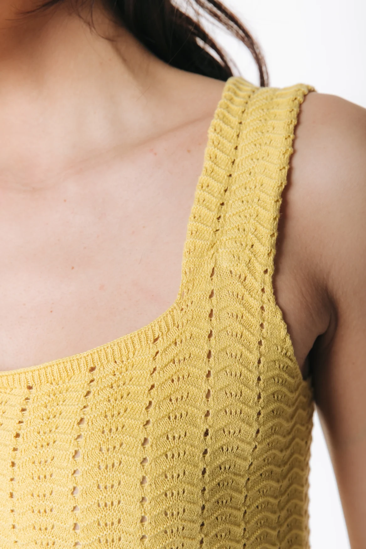 Nola Knitted Midi Dress | Warm yellow - Image 3