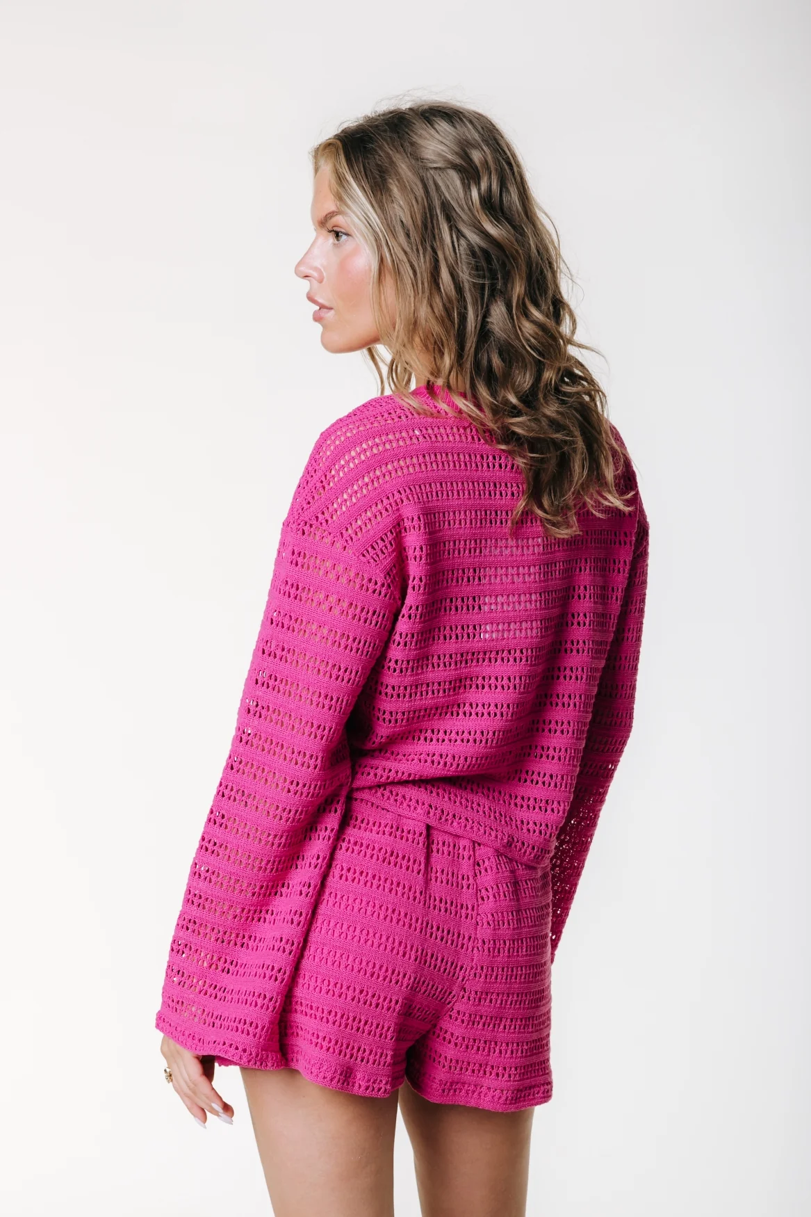Norah Crochet Short | Dark fuchsia - Image 2