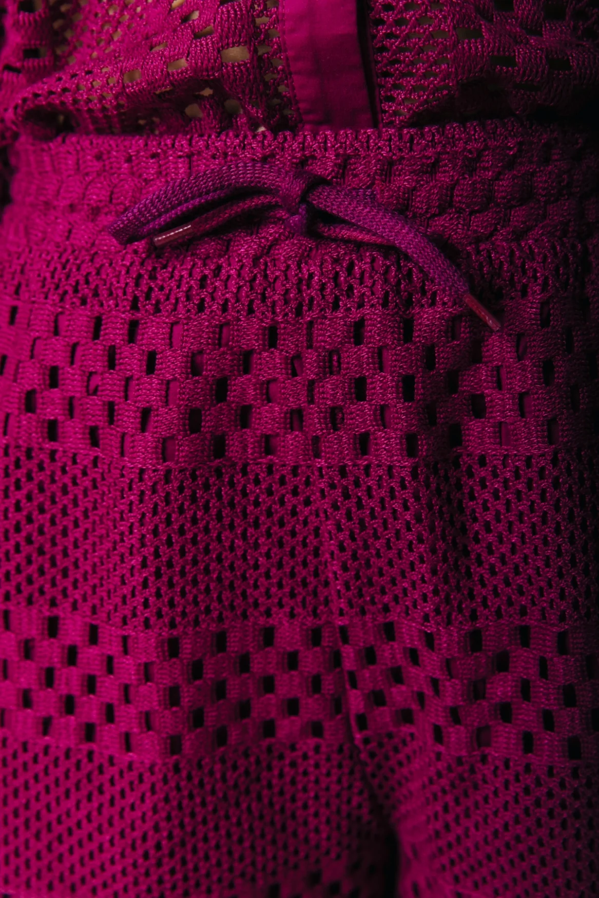 Norah Crochet Short | Deep Burgundy - Image 3