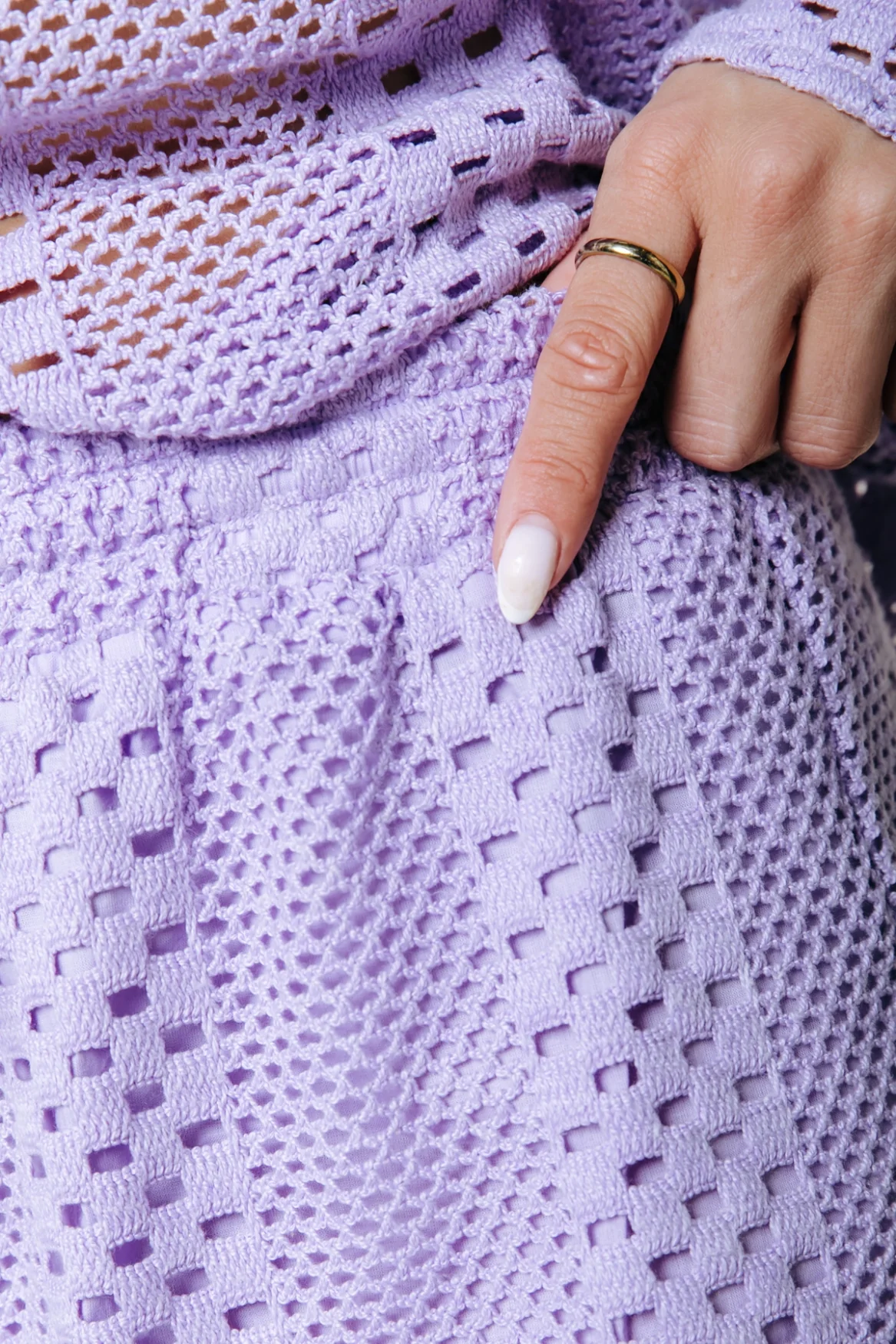 Norah Crochet Short | Light Lavender - Image 5