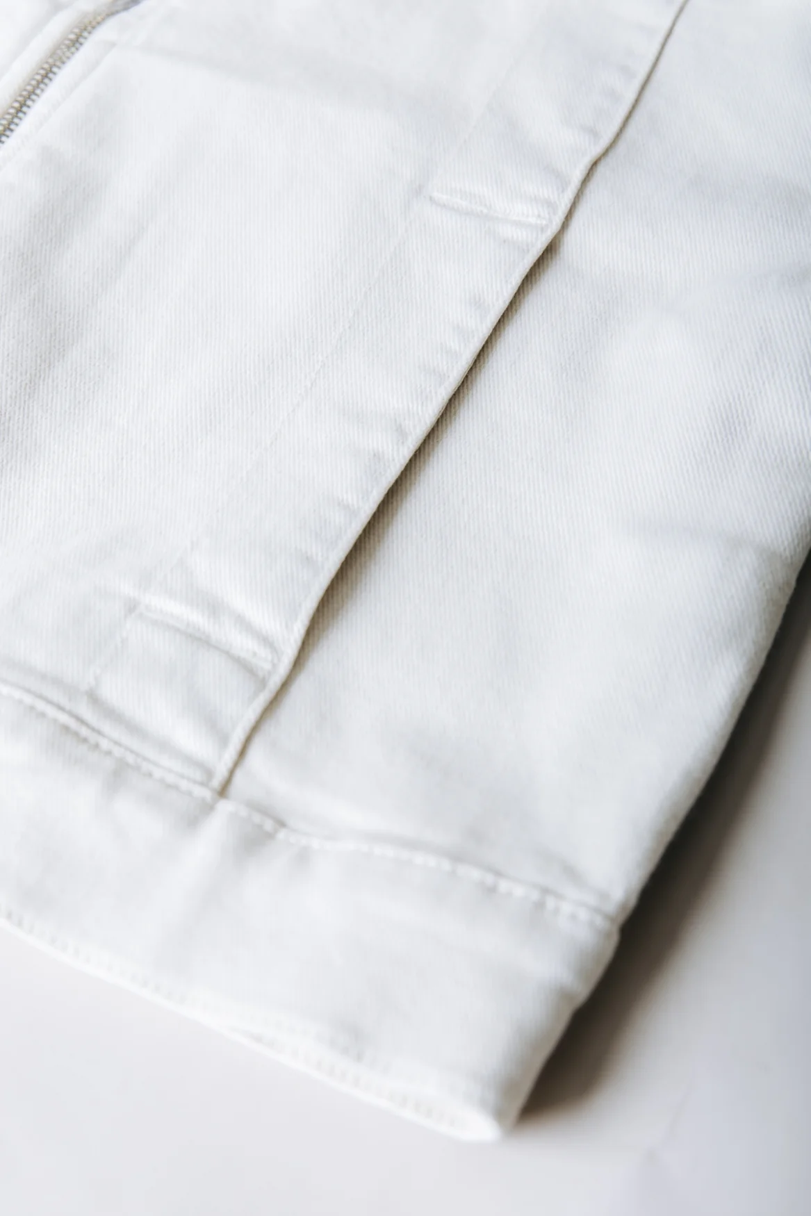 Olaine Braided Sleeve Denim Blouse | Beige - Image 4