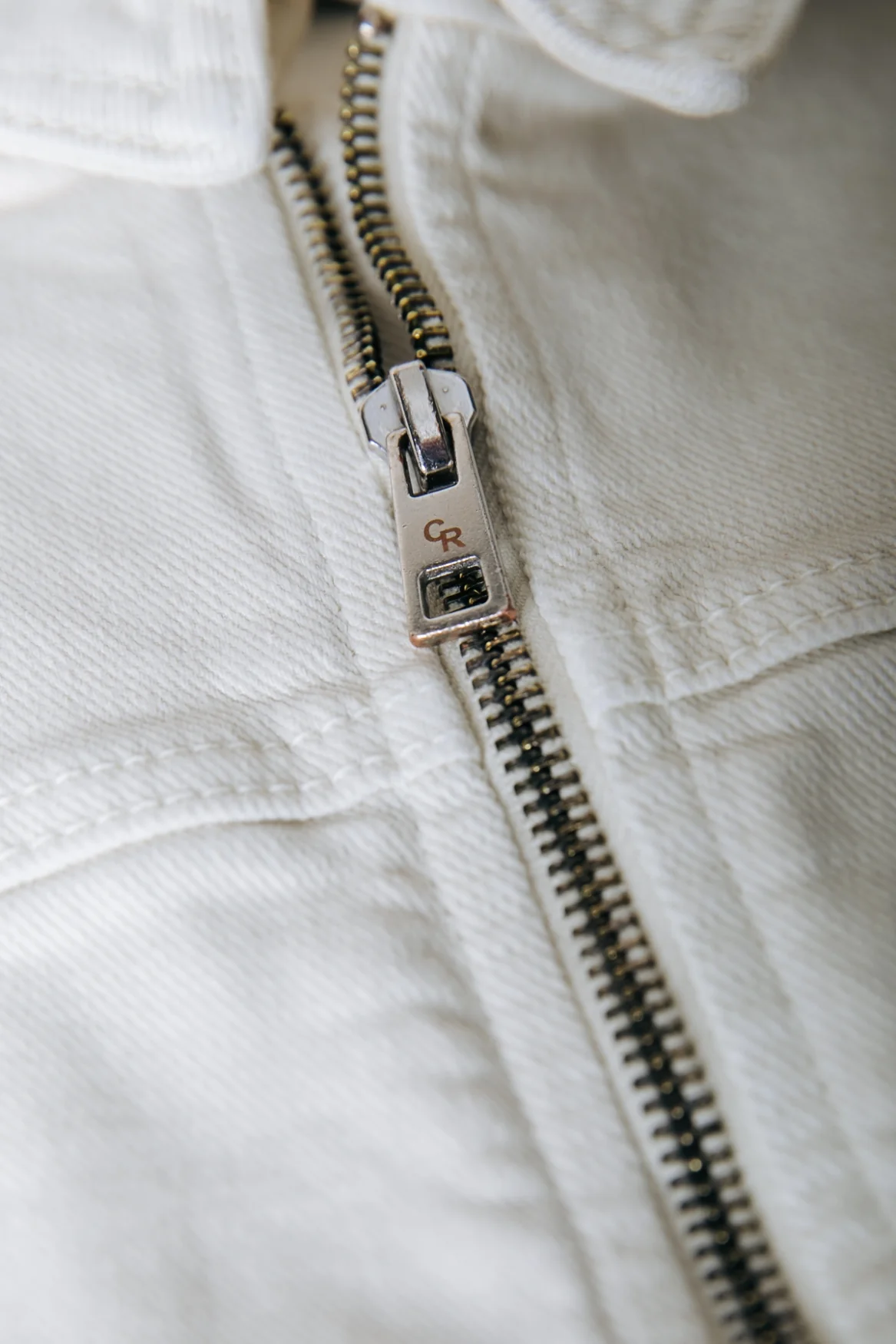 Olaine Braided Sleeve Denim Blouse | Beige - Image 6