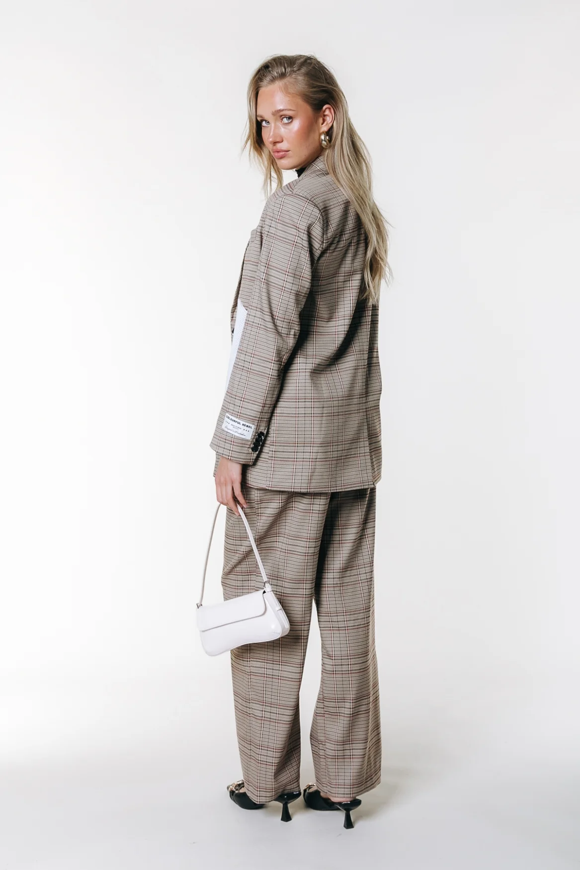 Paris Check Patch Blazer | Medium brown - Image 6