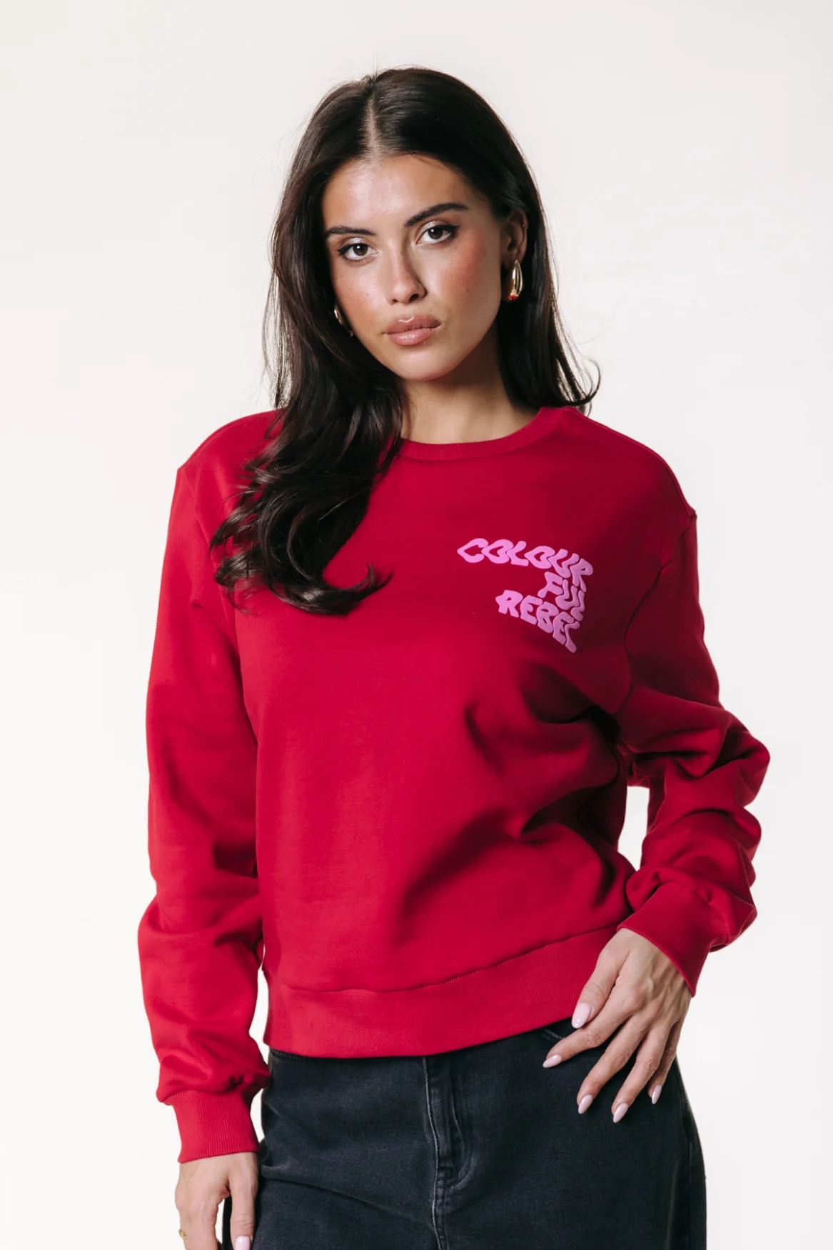 Puff Logo Sweat | Red