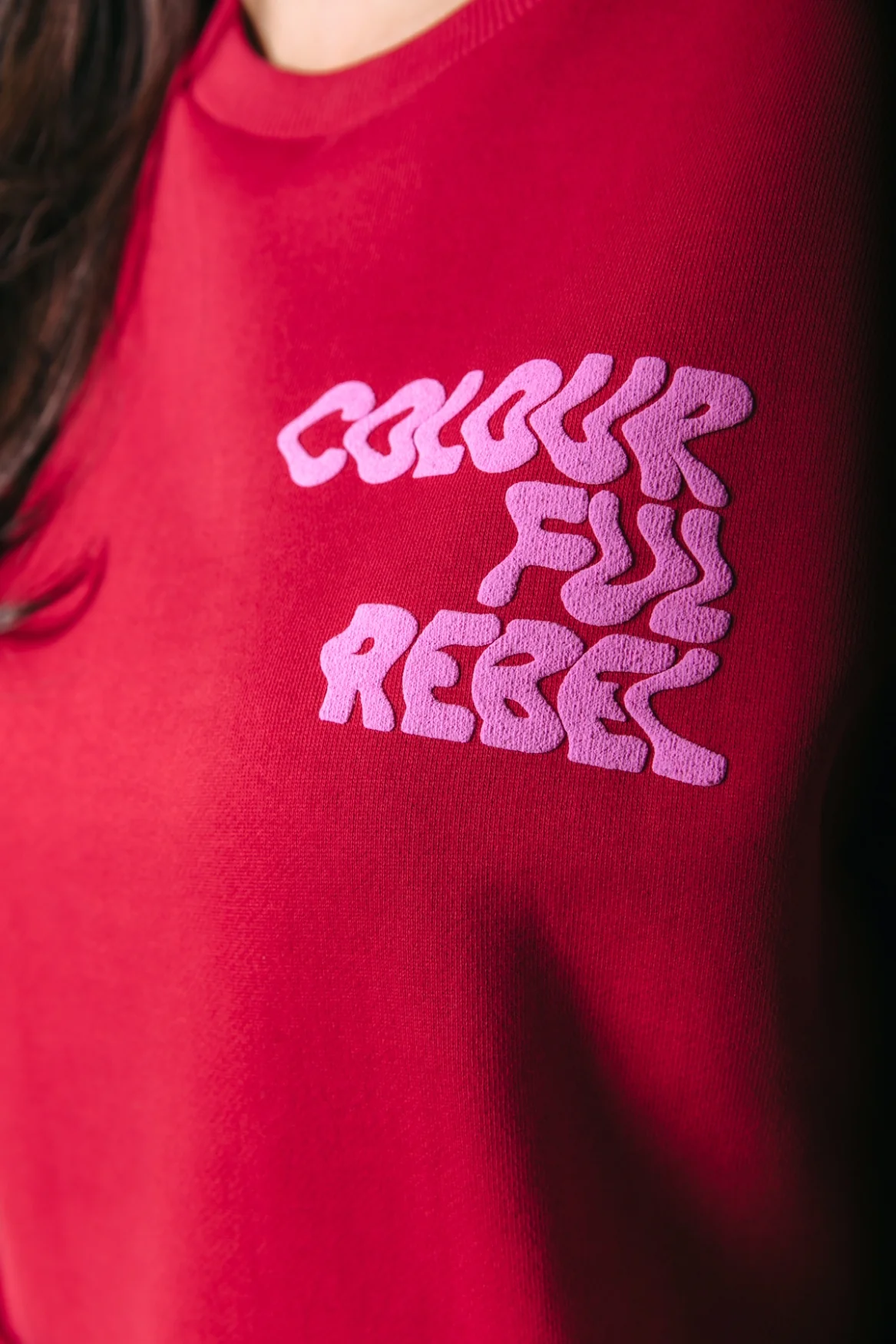 Puff Logo Sweat | Red - Image 3