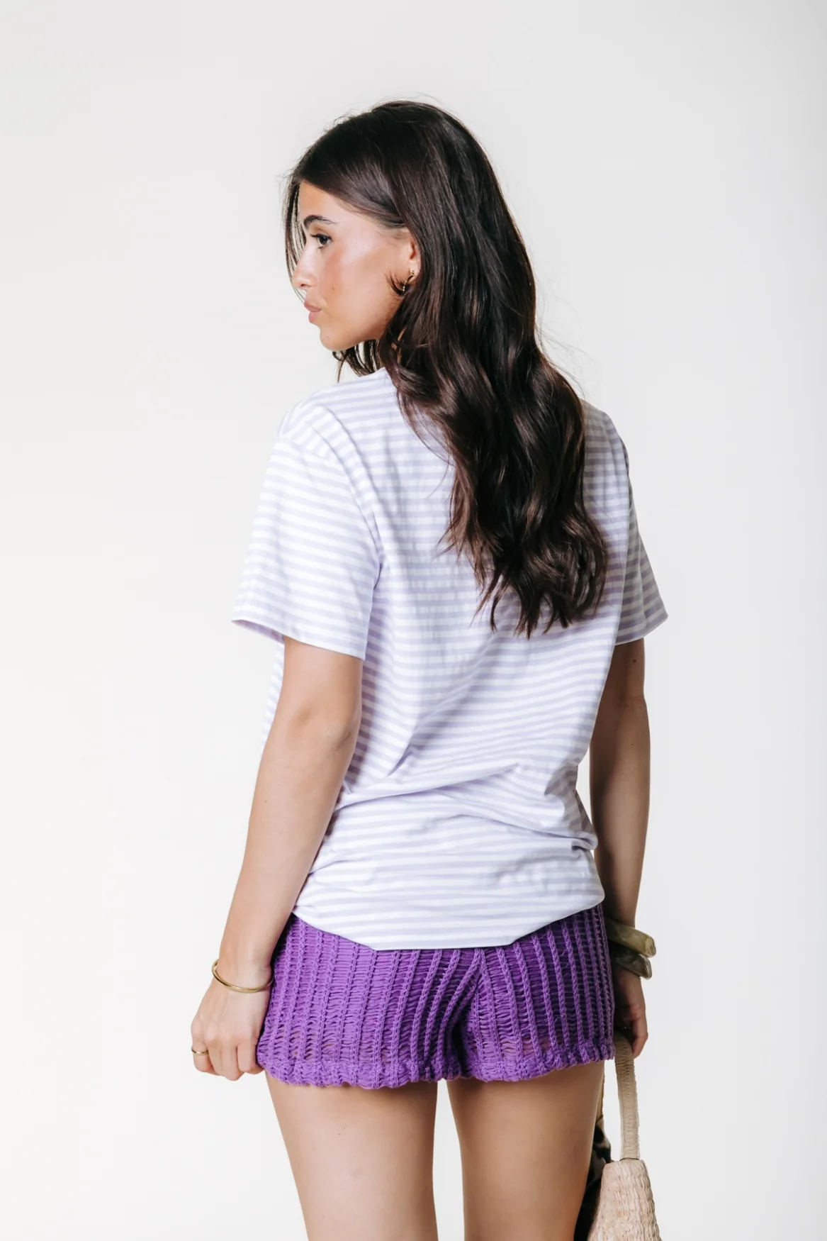 Puff Logo Stripe T-shirt | Light Lavender - Image 3