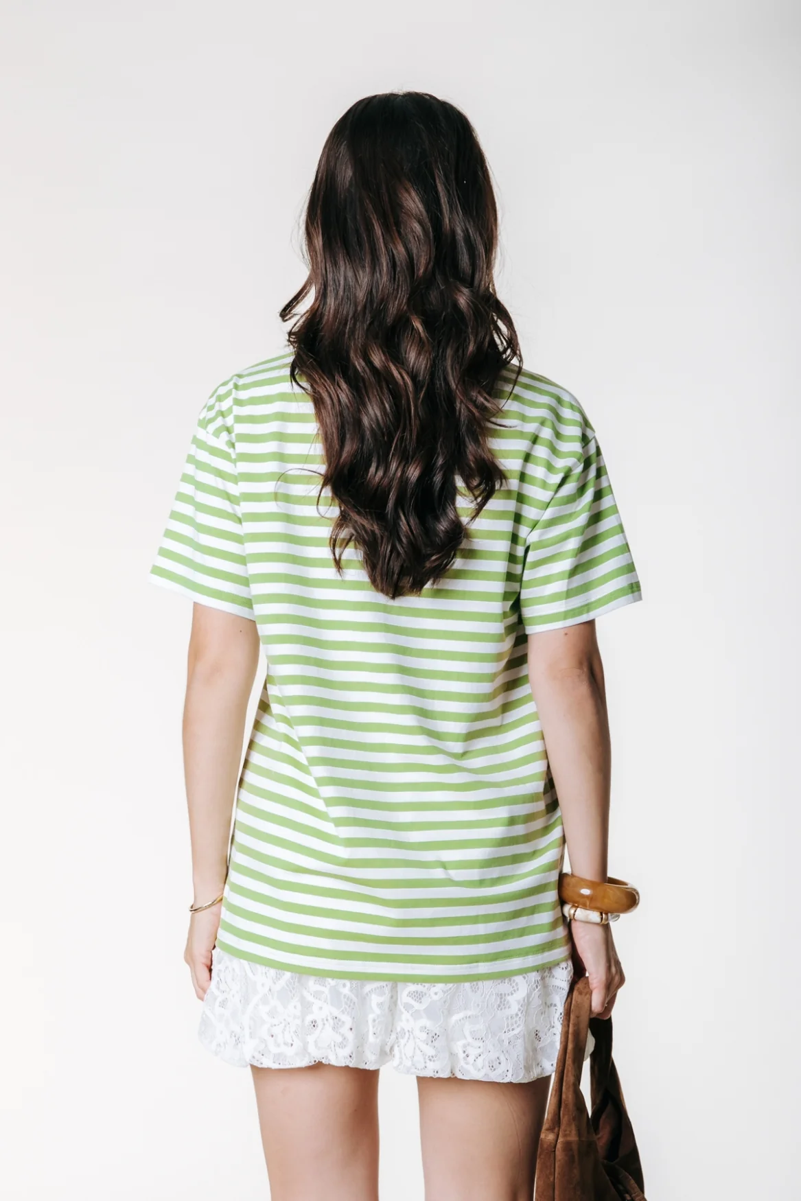 Puff Logo Stripe T-shirt | Pickle green - Image 3