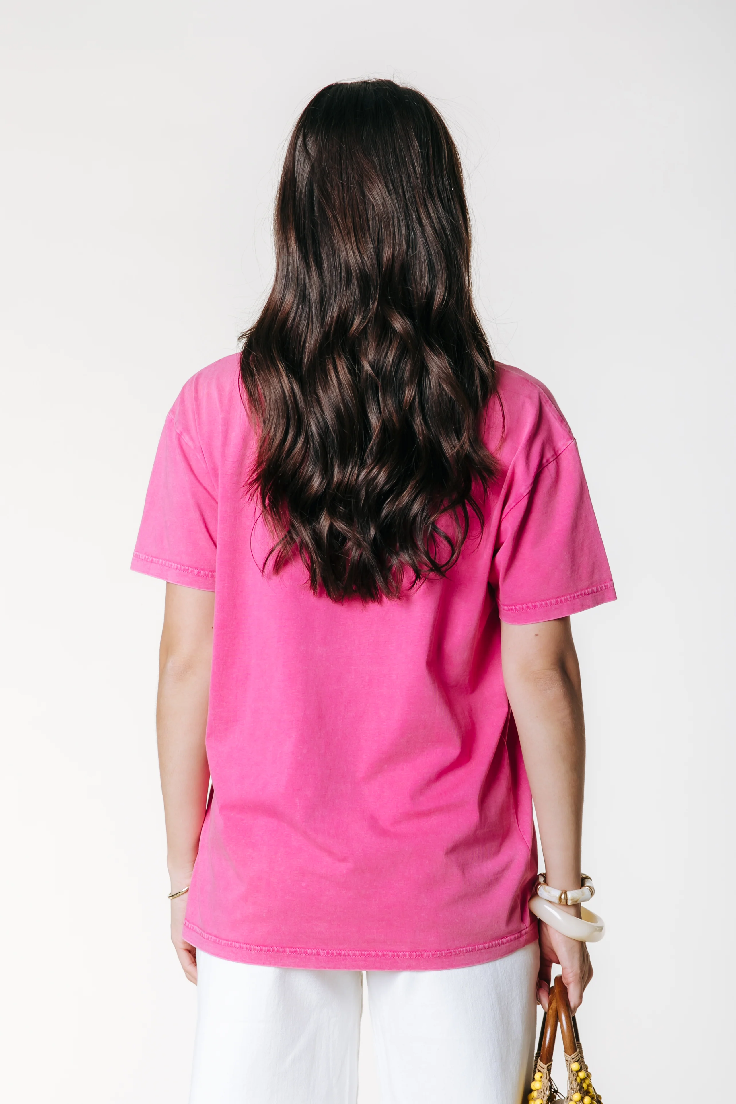 Puff Logo Washed T-shirt | Dark fuchsia - Image 3
