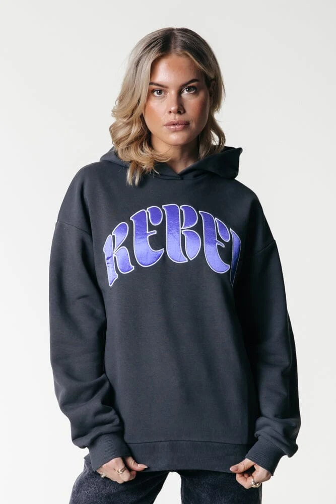 Rebel Patch Hoodie | Anthracite