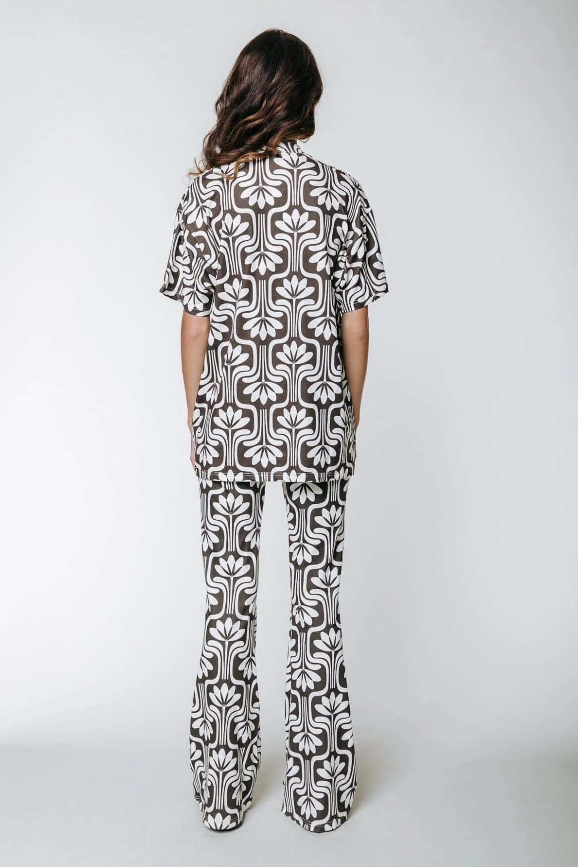 Retro Flower Peached Flare | Brown - Image 3