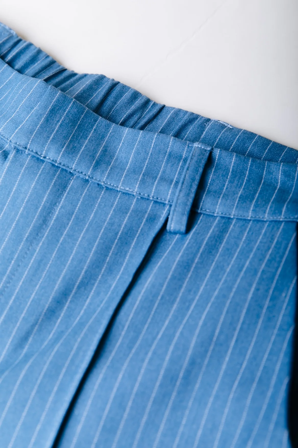 Rus Pinstripe Melange Pants | Mid grey blue - Image 3