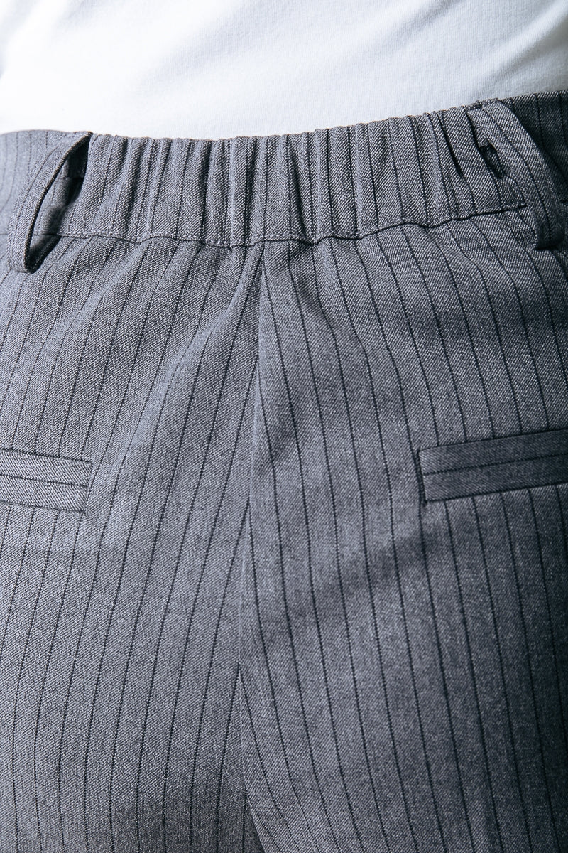 Rus Pinstripe Straight Pants | Grey - Image 6