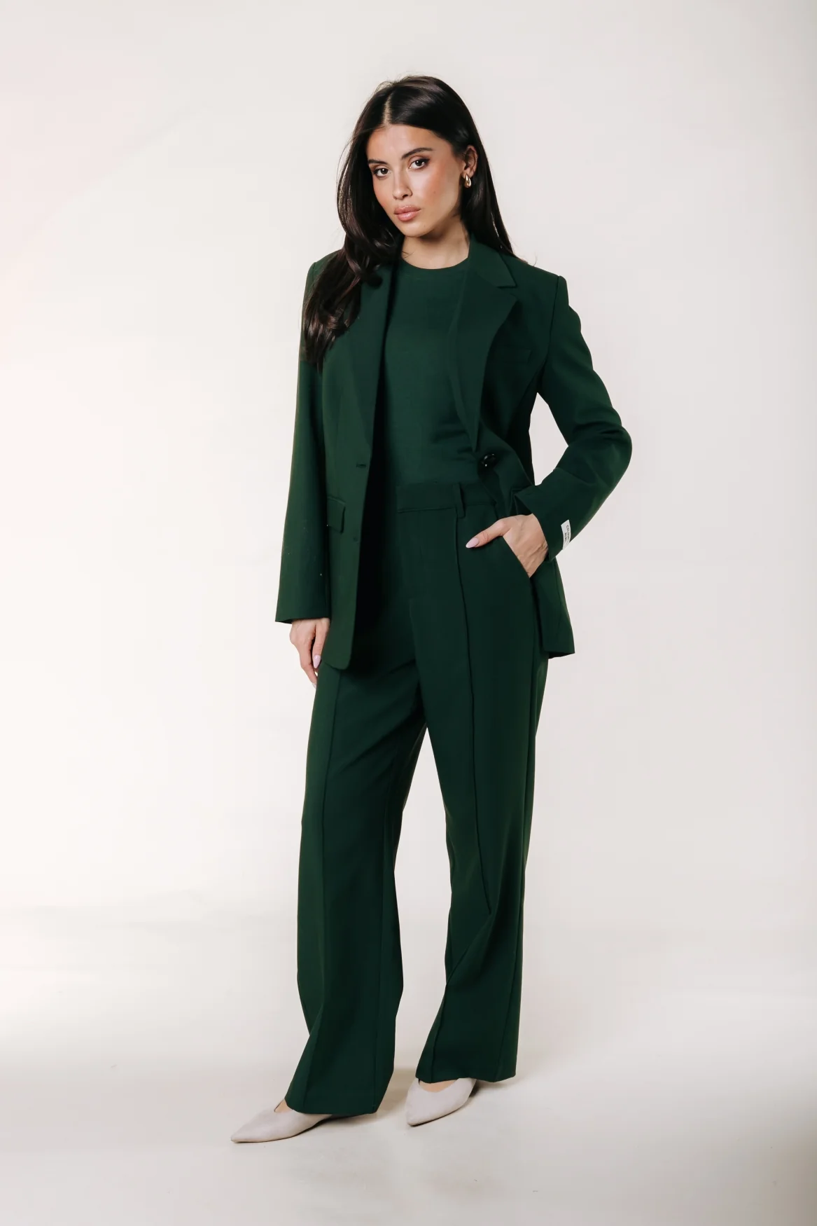 Rus Straight Pants | Dark green - Image 6