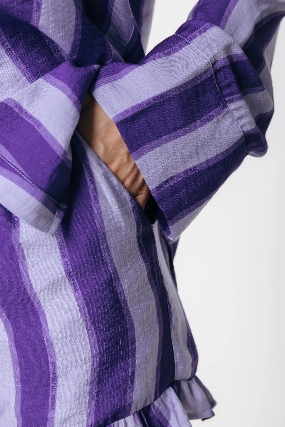 Sensa Wavy Stripe Short | Dark Lavender - Image 4